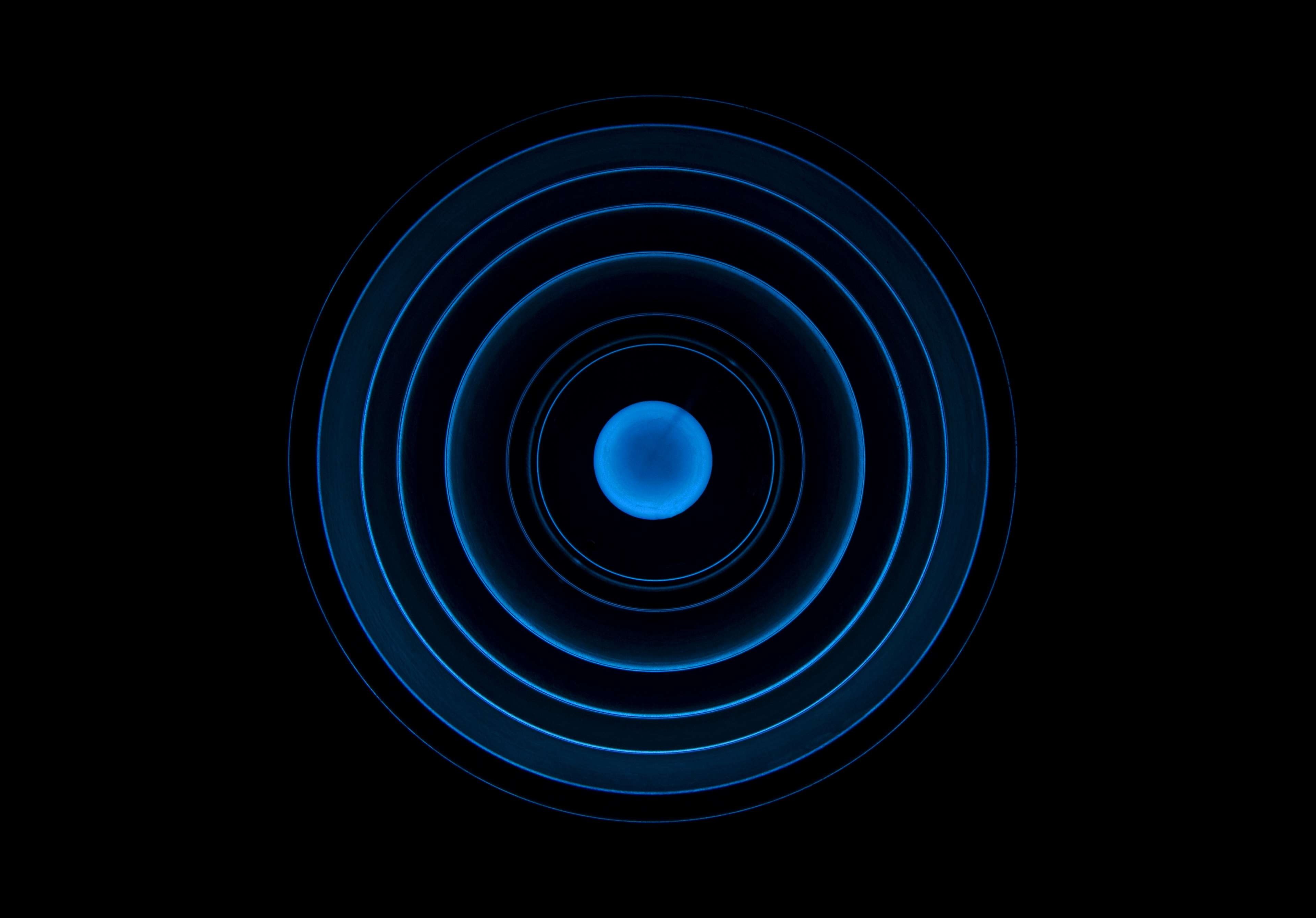 futuristic, dark, glowing, illustration, studio shot, black background, copy space, geometric shape, abstract, motion, 4K, spiral, circle, close-up, lighting equipment, HD Wallpaper