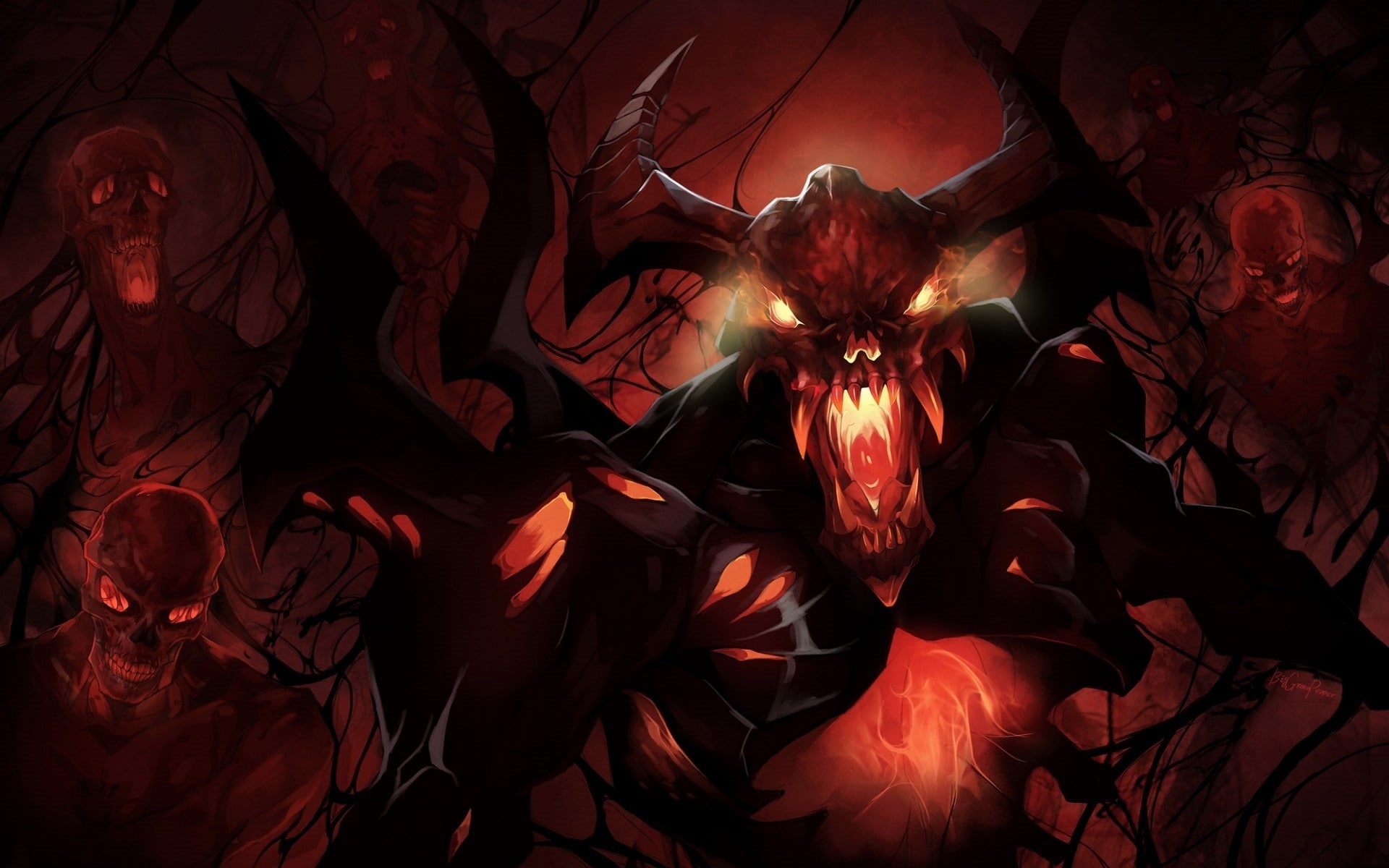 dota, 1080P, dota 2, fiend, shadow, HD Wallpaper