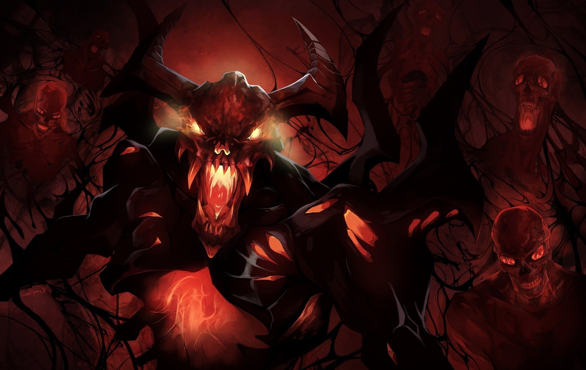 dota 2 valve shadow fiend, 1080P, HD Wallpaper