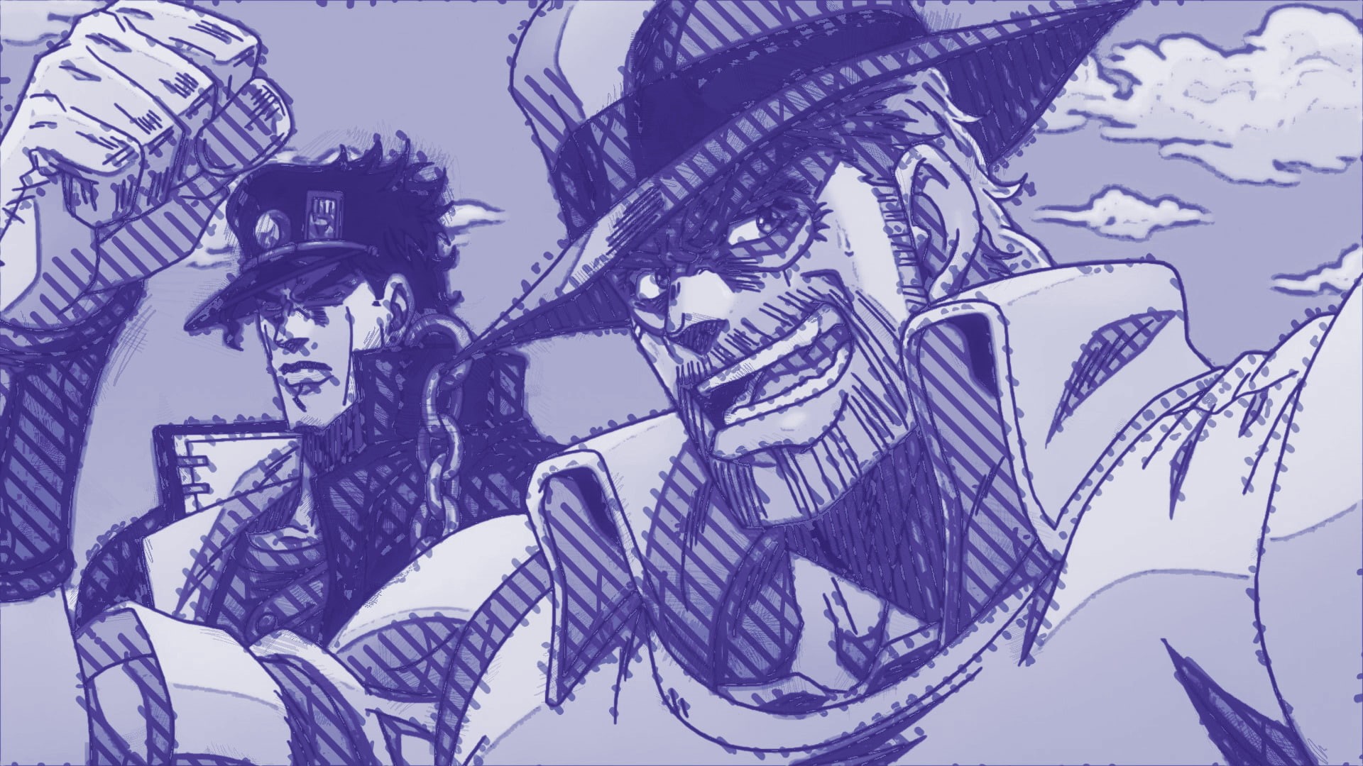 Jotaro Kujo, Joseph Joestar, Jojos Bizarre Adventure, Anime, 1080P, HD Wallpaper
