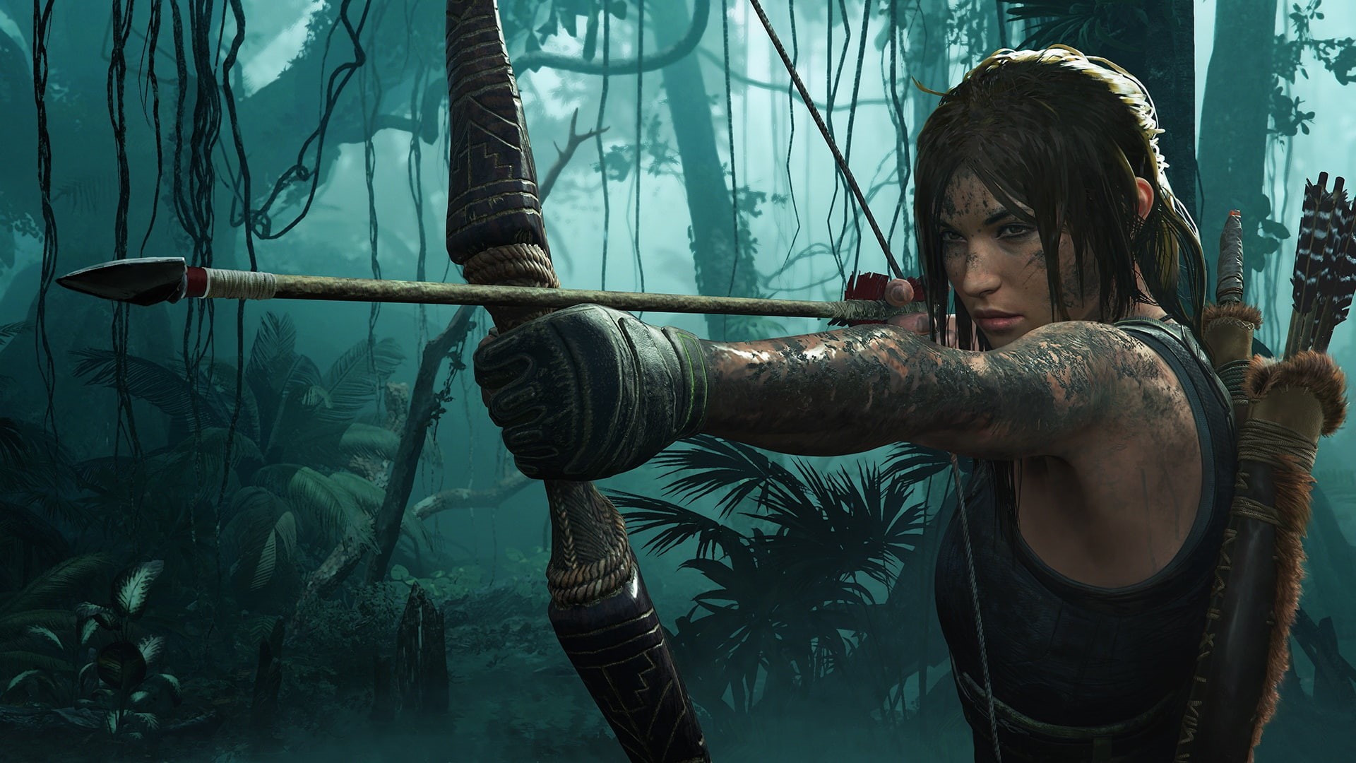 hair, Lara Croft, 1080P, Tomb Raider, bow, Shadow of the Tomb Raider, HD Wallpaper