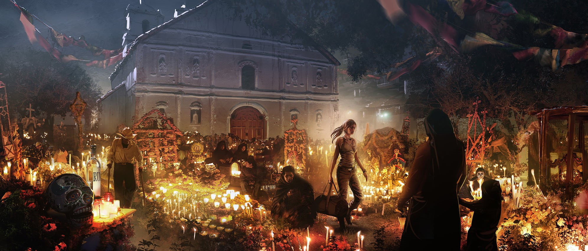 religion, plant, building, spirituality, Shadow of the Tomb Raider, celebration, real people, video games, group of people, Tomb Raider 2018, architecture, HD Wallpaper