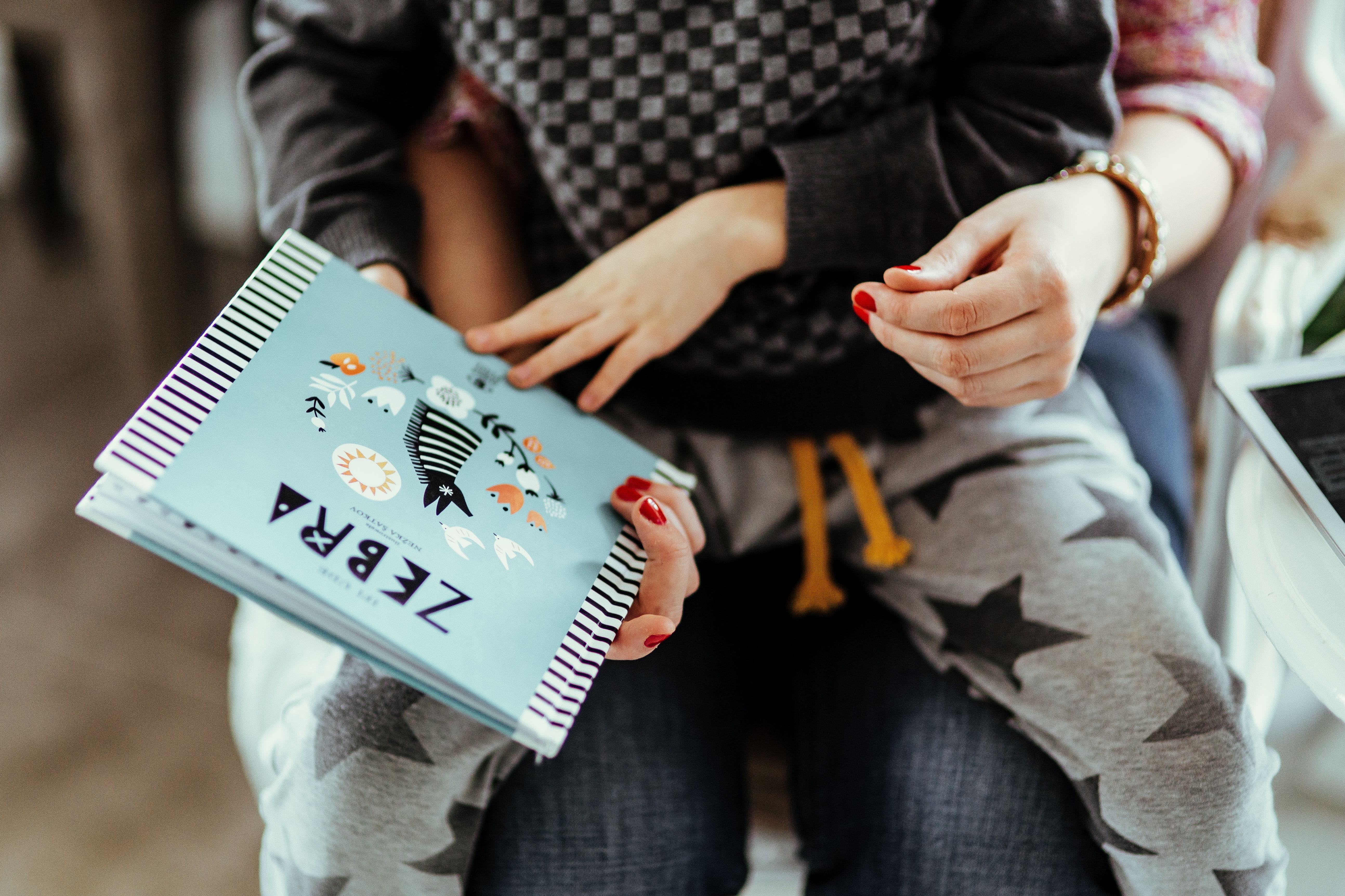 Child, holding, script, adult, warm clothing, women, day, reading, focus on foreground, non-western script, clothing, adults only, human Hand, story, western script, HD Wallpaper