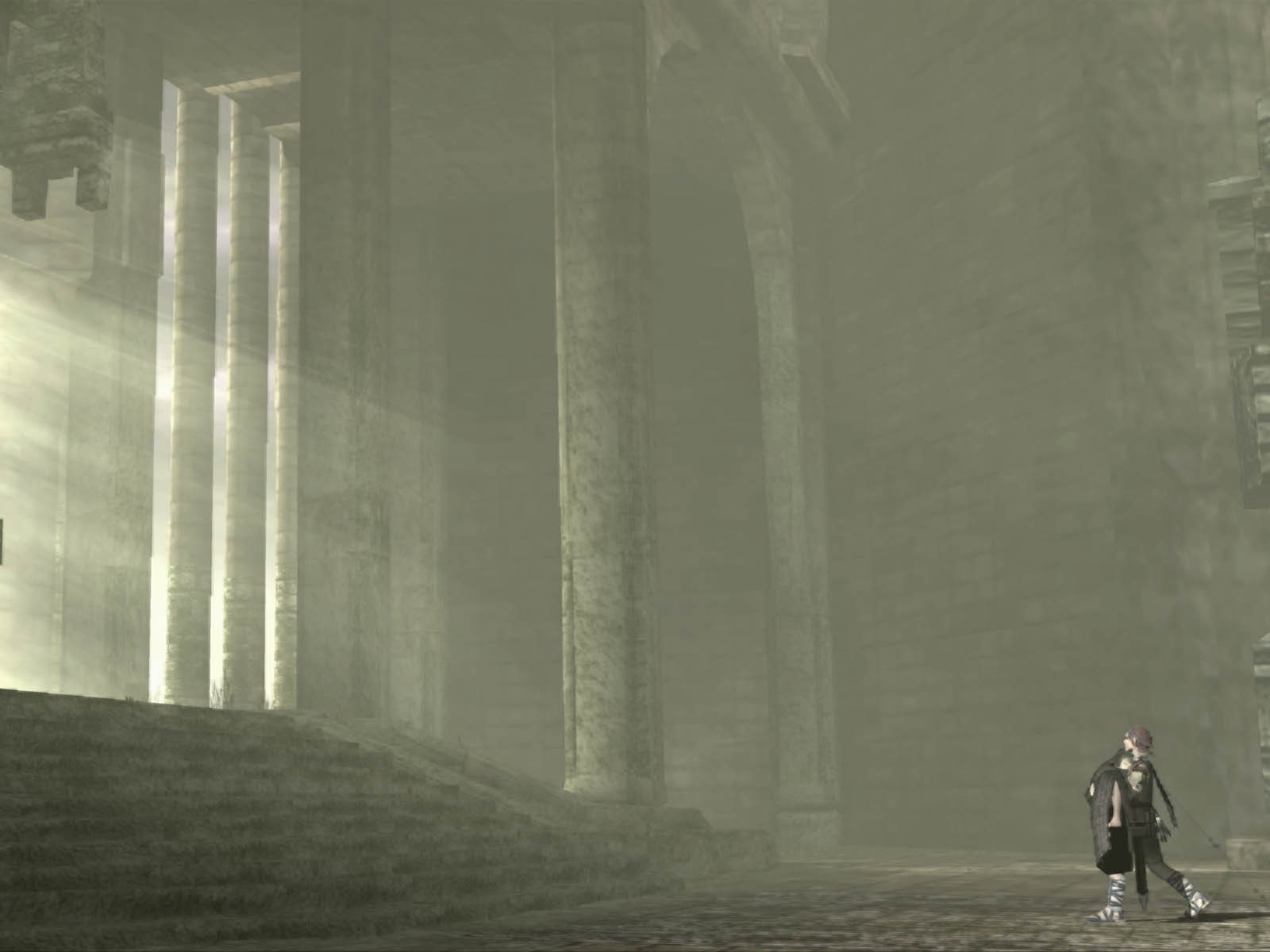 built structure, full length, Shadow of the Colossus, 720P, rear view, standing, fog, transportation, outdoors, lifestyles, leisure activity, nature, men, HD Wallpaper