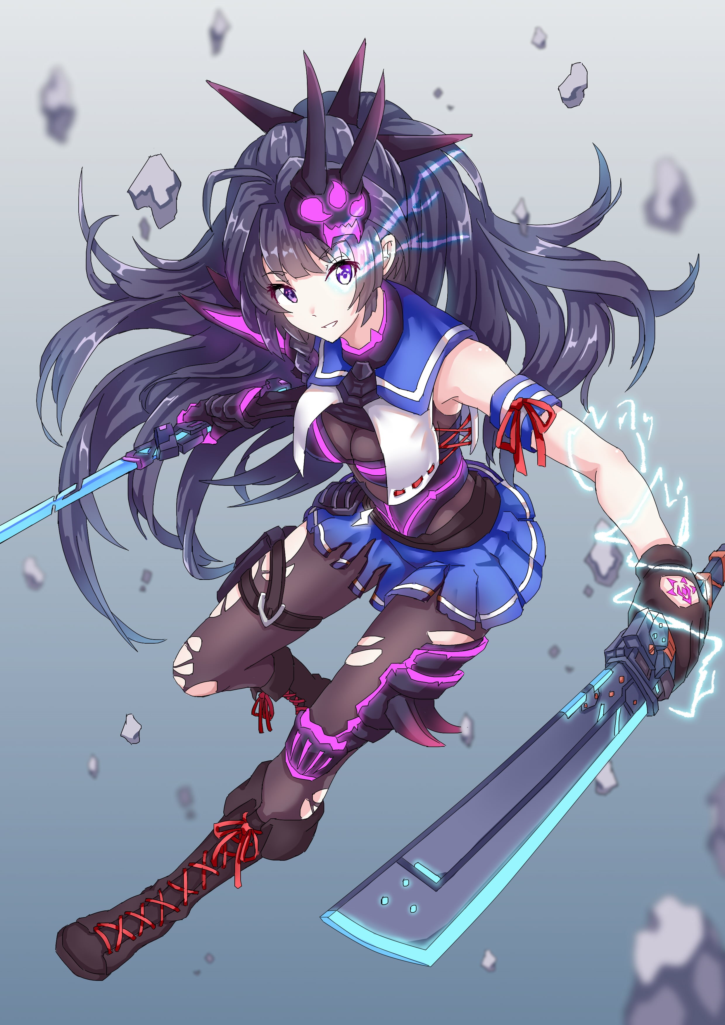 multi colored, fashion, glamour, one person, gray background, anime, women, make-up, 2K, Honkai Impact, anime girls, beauty, studio shot, nature, full length, Phone HD Wallpaper