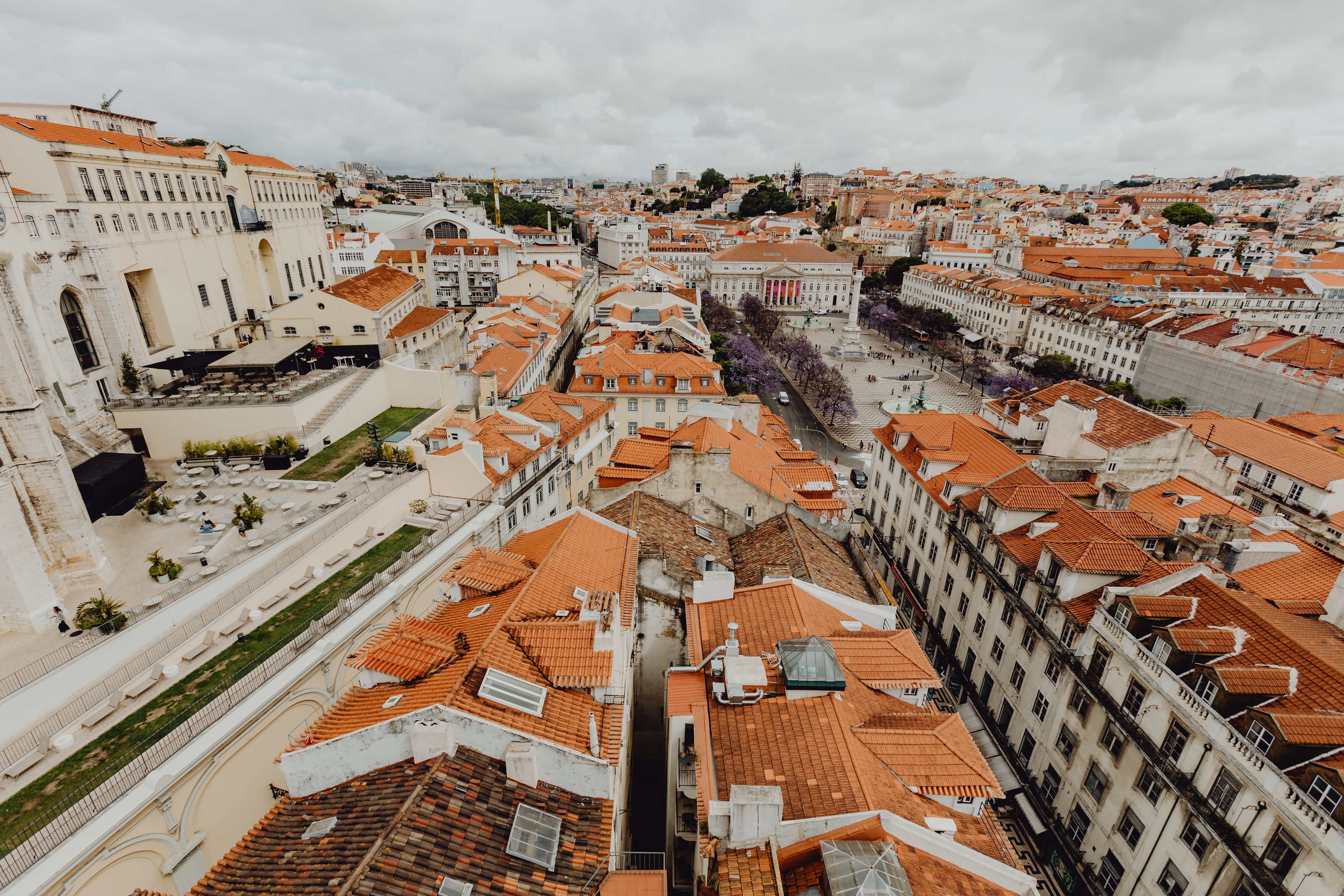 roof, cloud - sky, old town, lisboa, cityscape, nature, crowded, house, 5K, building, crowd, lisbon, architecture, buildings, residential district, built structure, HD Wallpaper