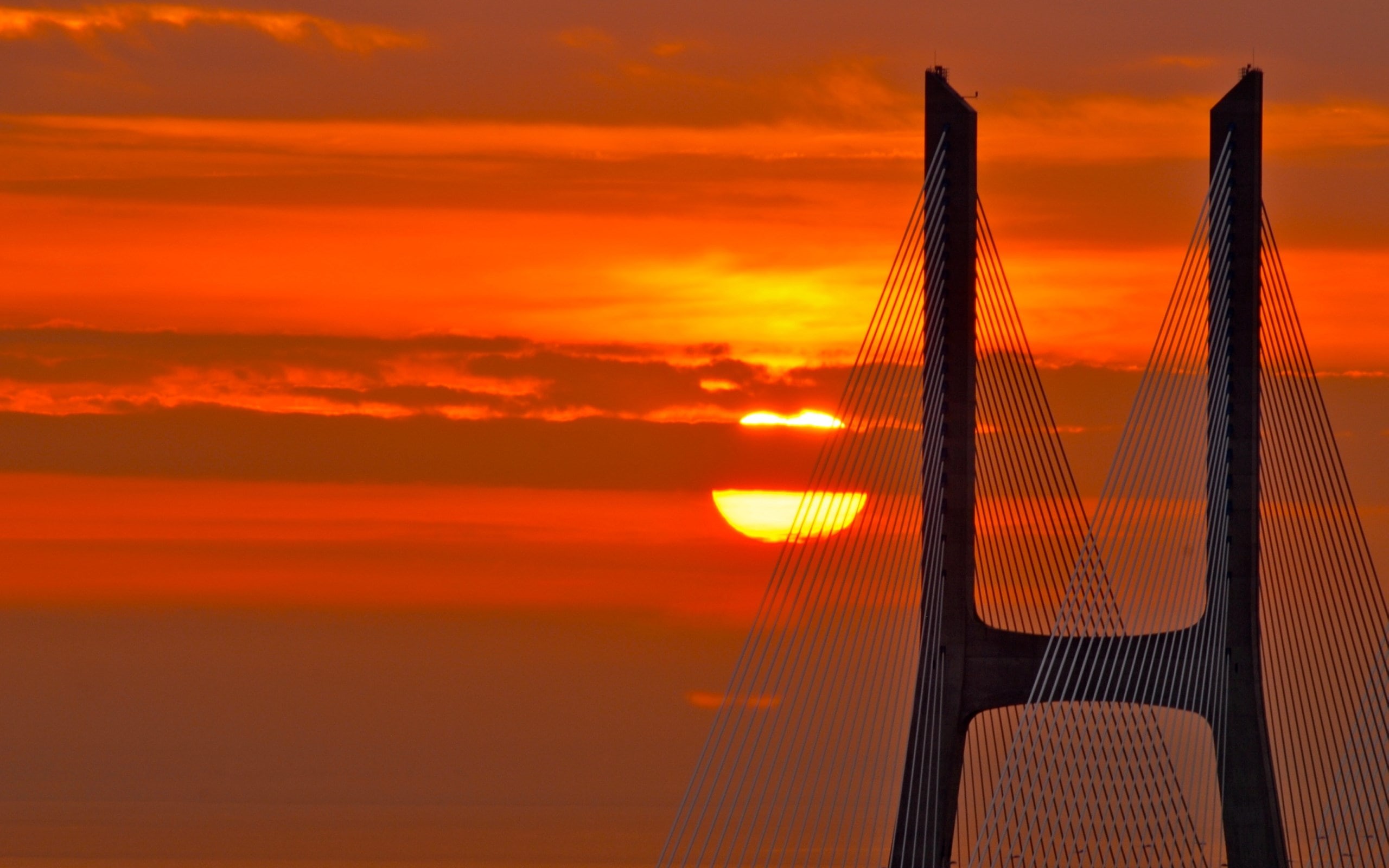 vasco da gama bridge, 2K, HD Wallpaper