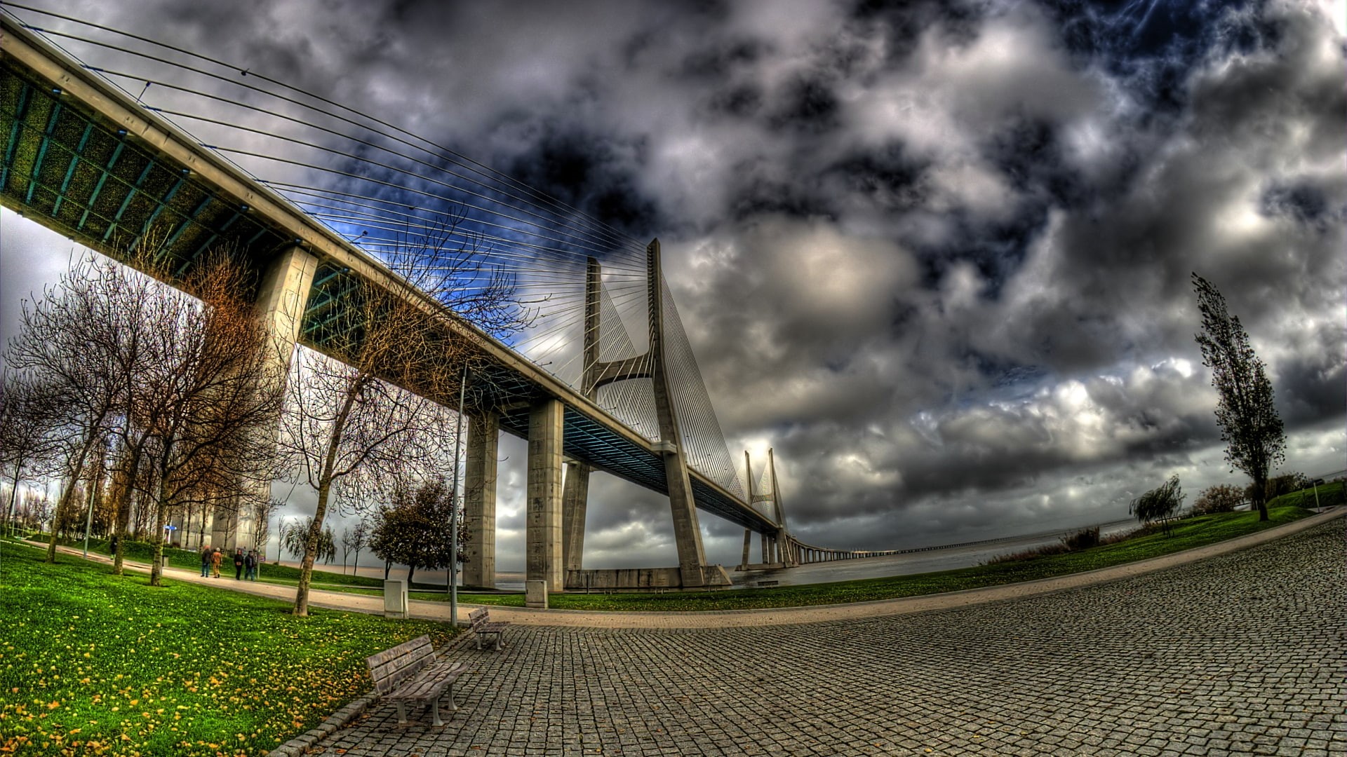 Vasco da Gama Bridge, 1080P, Bridges, HD Wallpaper