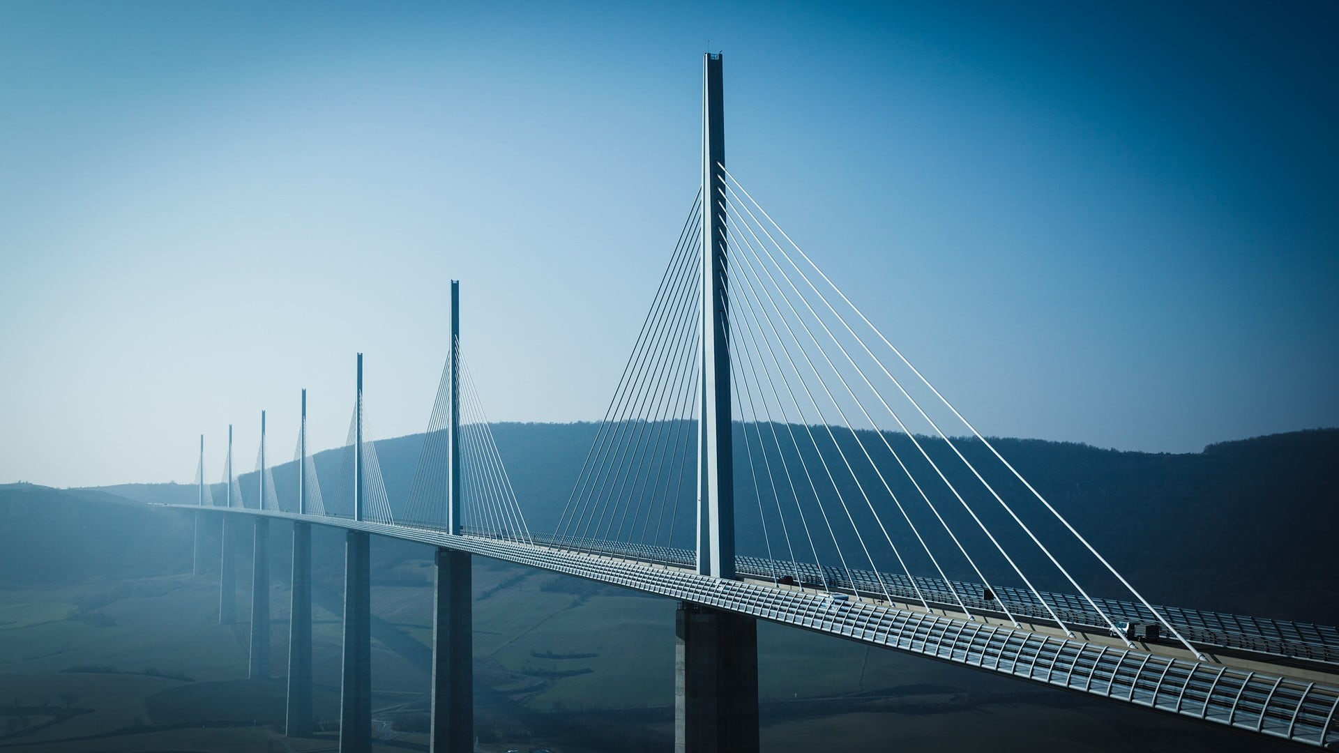 connection, nature, suspension bridge, clear sky, transportation, cable-stayed bridge, architecture, bridge, sky, outdoors, tourism, water, travel destinations, HD Wallpaper