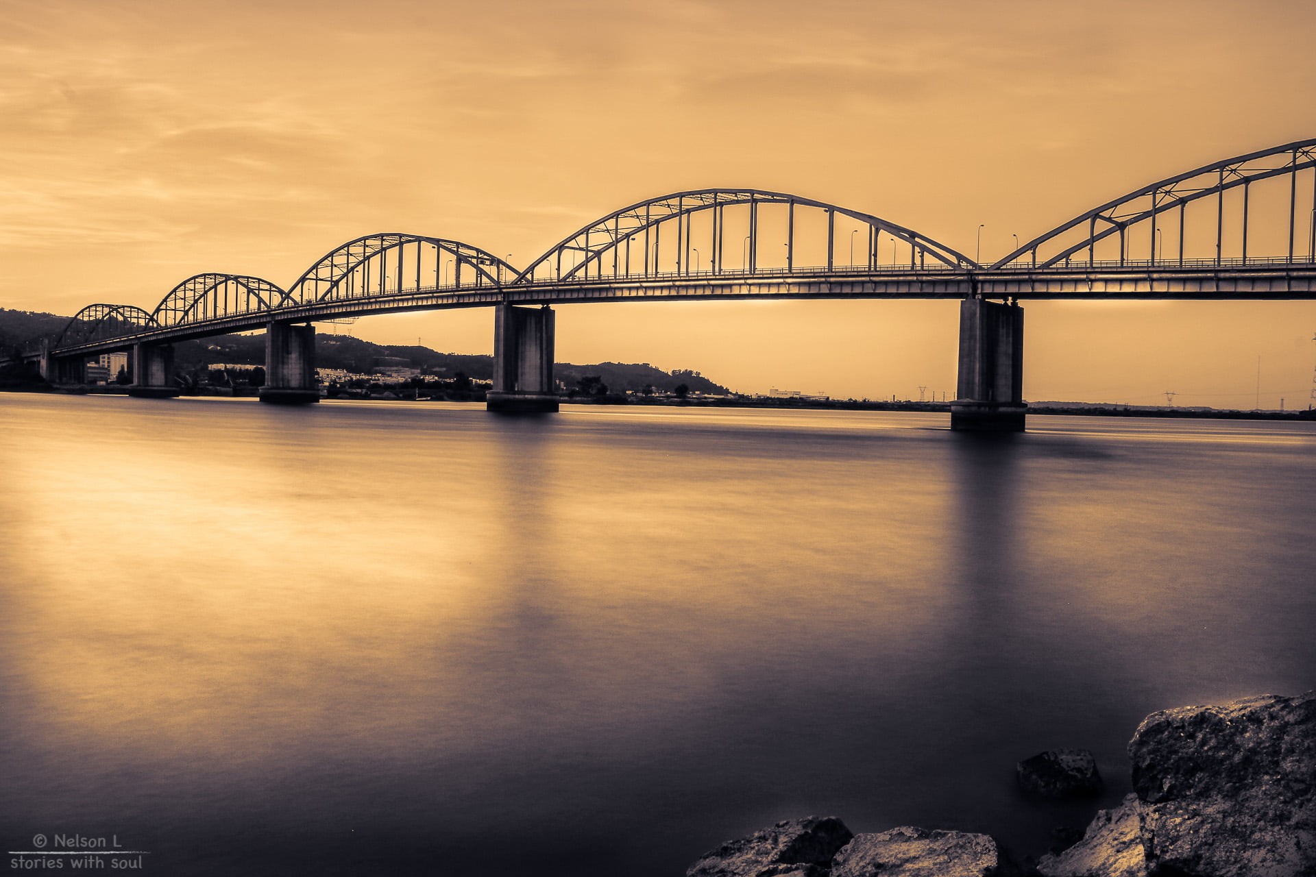 600D, sea, Férias, cloud, golden river, Tejo, riverside, body of water, Flickr, Slot, bridge  camera, lens, Portugal, Scene, silhouette, bridge, Moments, HD Wallpaper