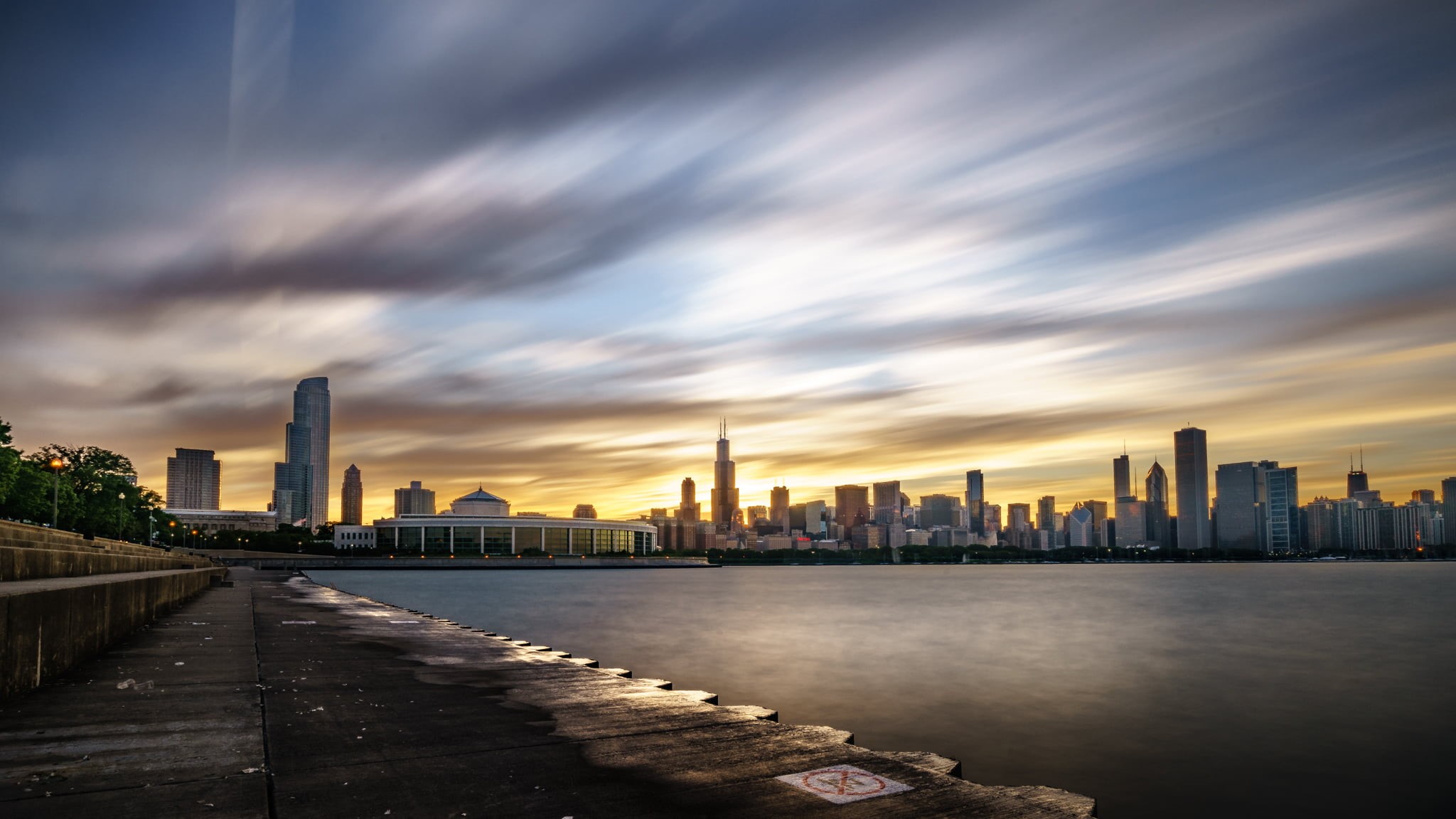 downtown District, photo, landscape, travel, skyscraper, fe, full frame, Travel photography, light, sky, geotagged, sunset, cityscape, dusk, famous Place, HD Wallpaper