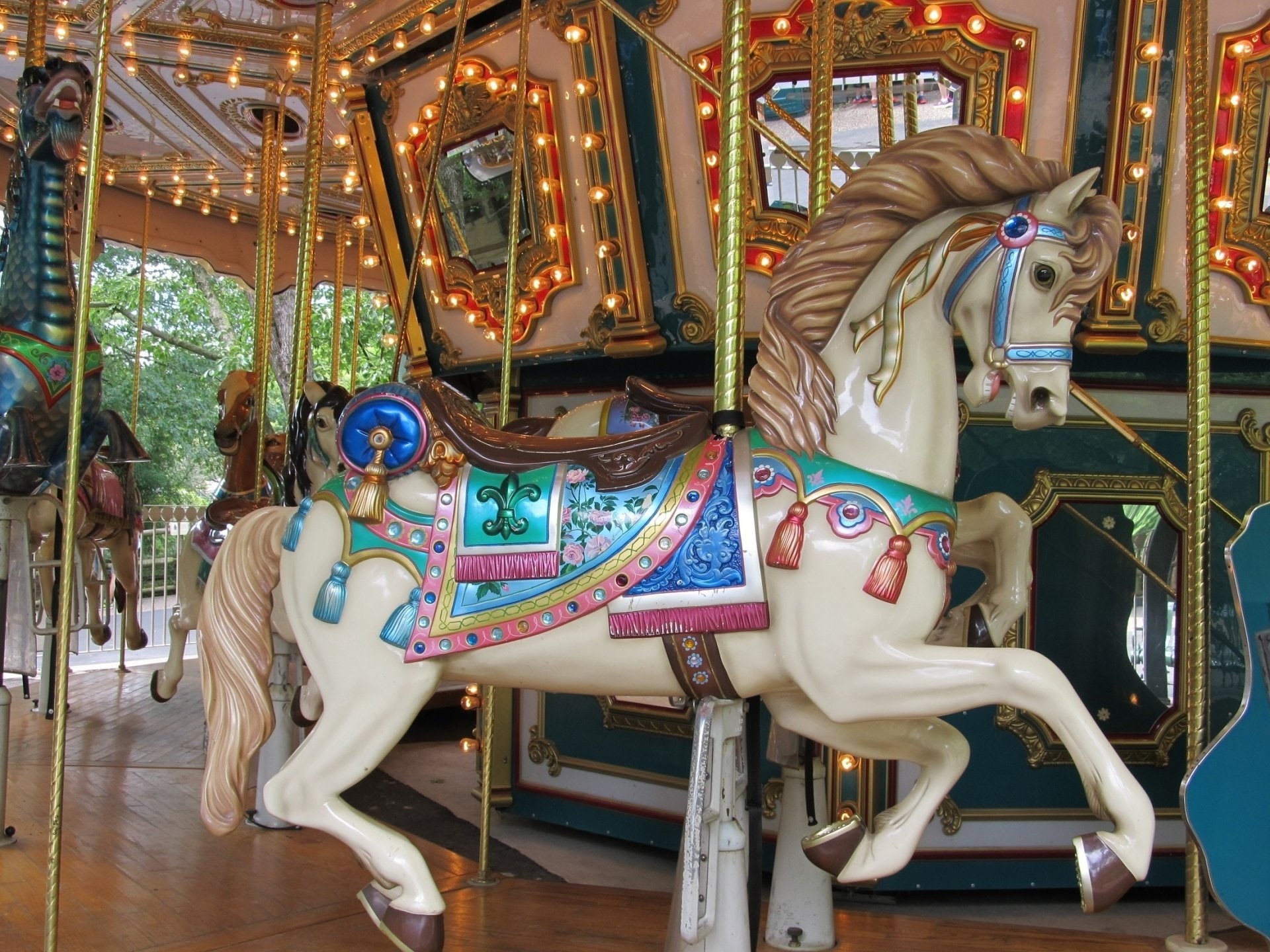 Carousel, 1080P, Horse, Man Made, HD Wallpaper