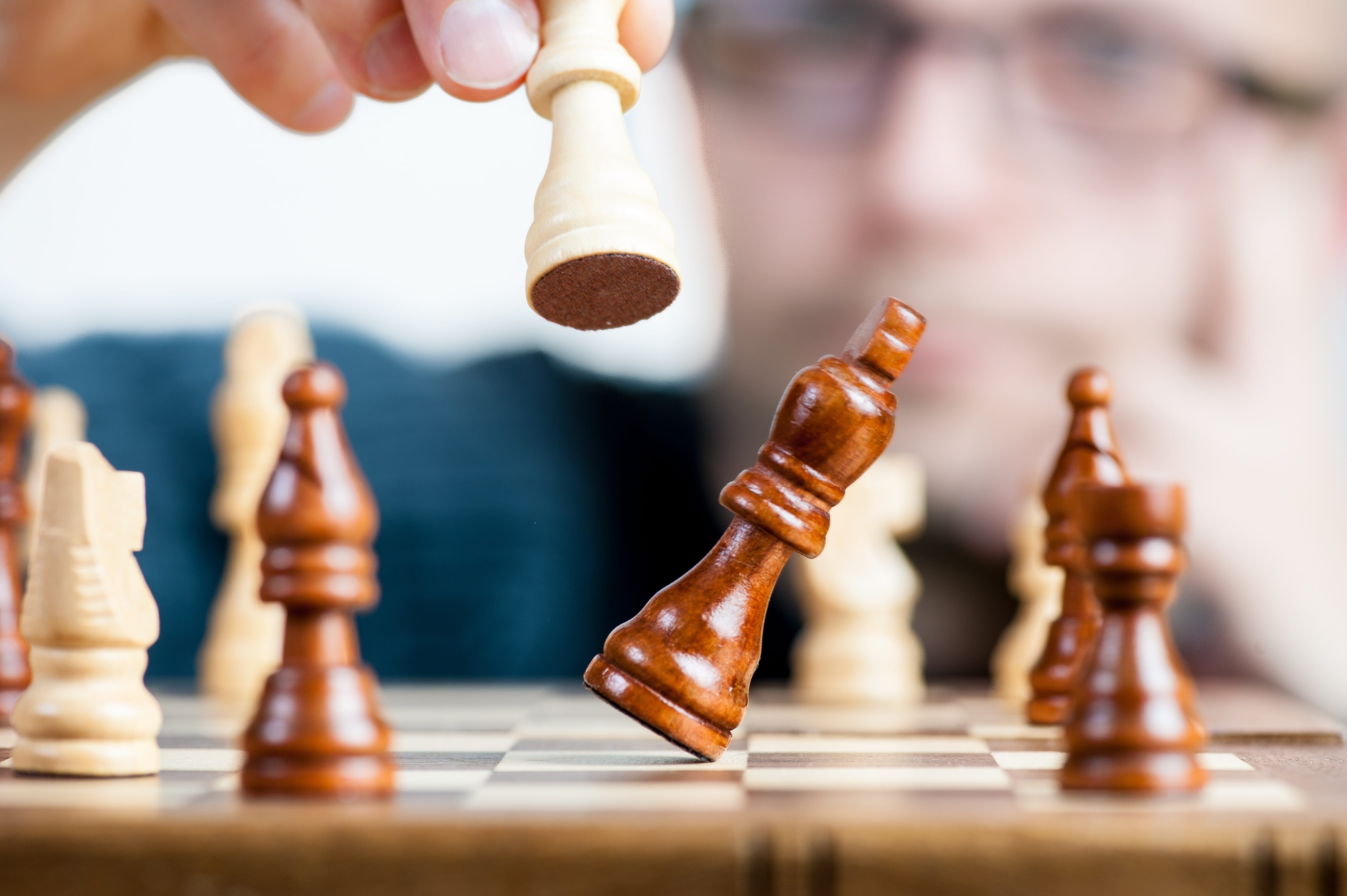 bishop, stick, chess, human hand, pawn, king - chess piece, the cunning, close-up, piece, arts culture and entertainment, leisure activity, human body part, HD Wallpaper
