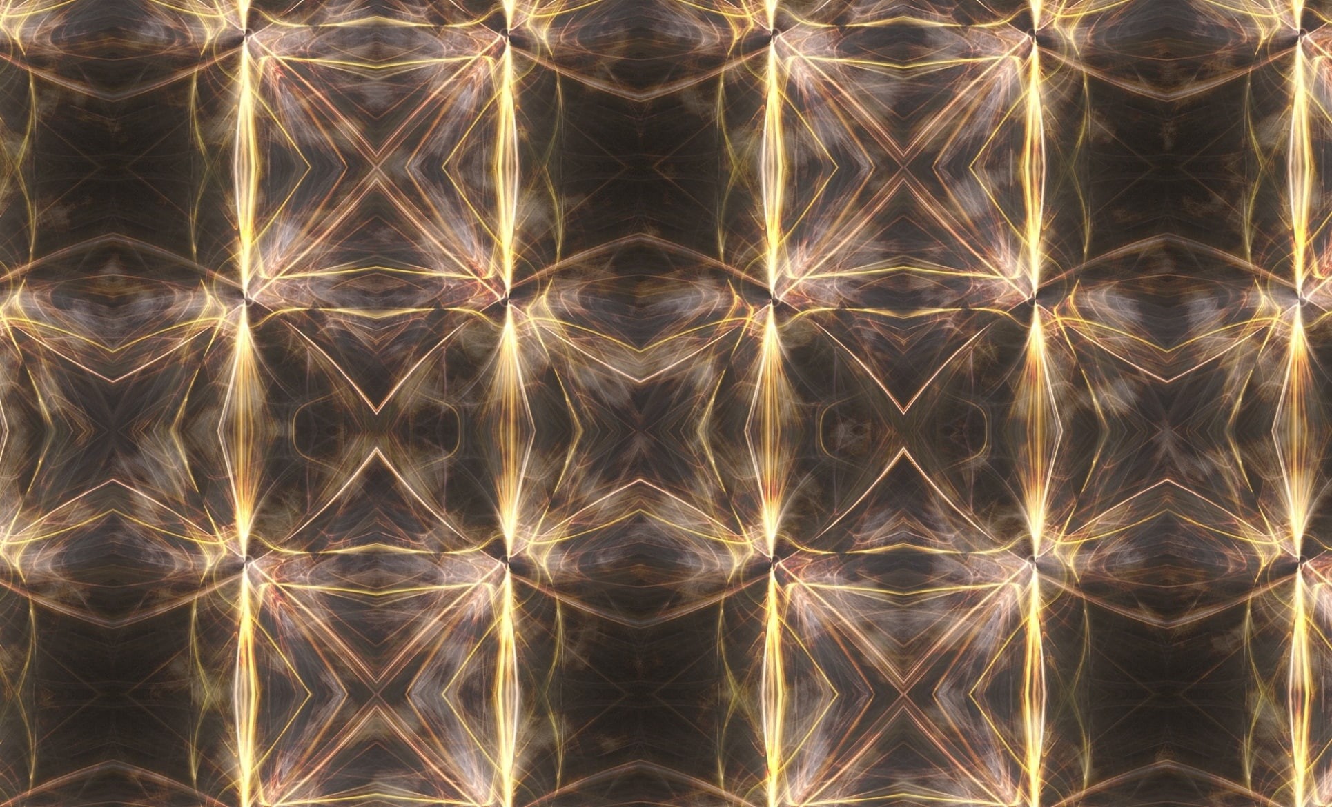 fractals, geometric shapes, checkerboard, 1080P, gold, HD Wallpaper