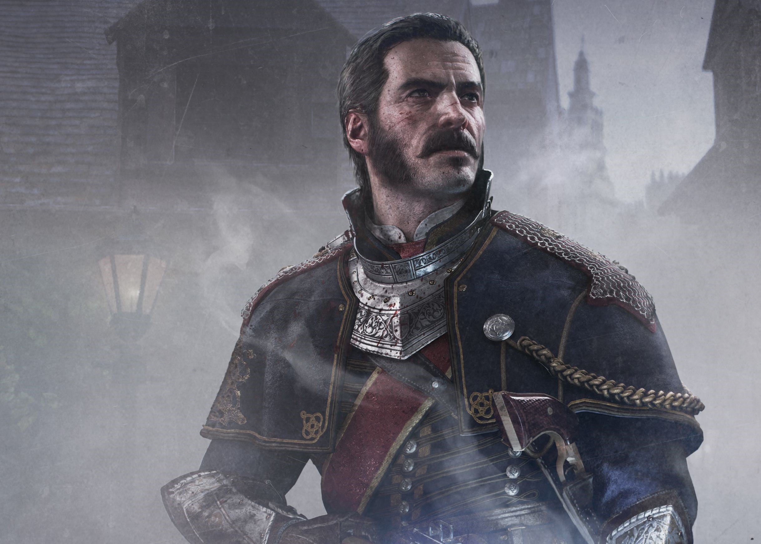 board games, The Order: 1886, Xbox One, suit of armor, anger, weapon, waist up, architecture, smoke - physical structure, beard, PlayStation 4, men, one person, HD Wallpaper