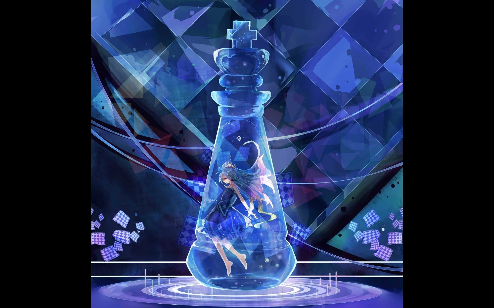futuristic, close-up, science, 1080P, connection, blue, transparent, auto post production filter, education, research, no people, technology, No Game No Life, HD Wallpaper