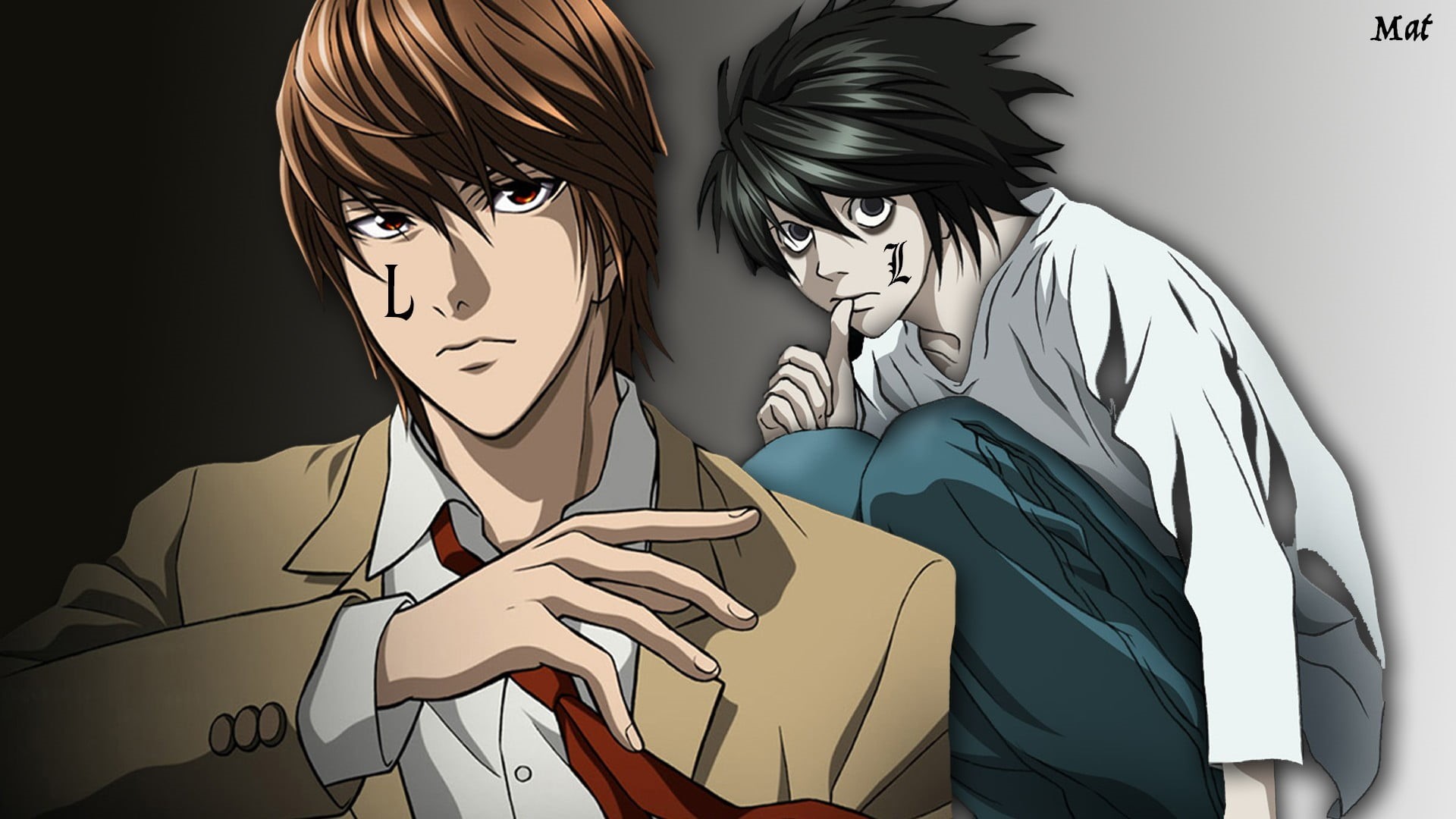 adult, indoors, hair, headshot, people, two people, women, Lawliet L, human representation, character, hairstyle, young adult, front view, black background, HD Wallpaper