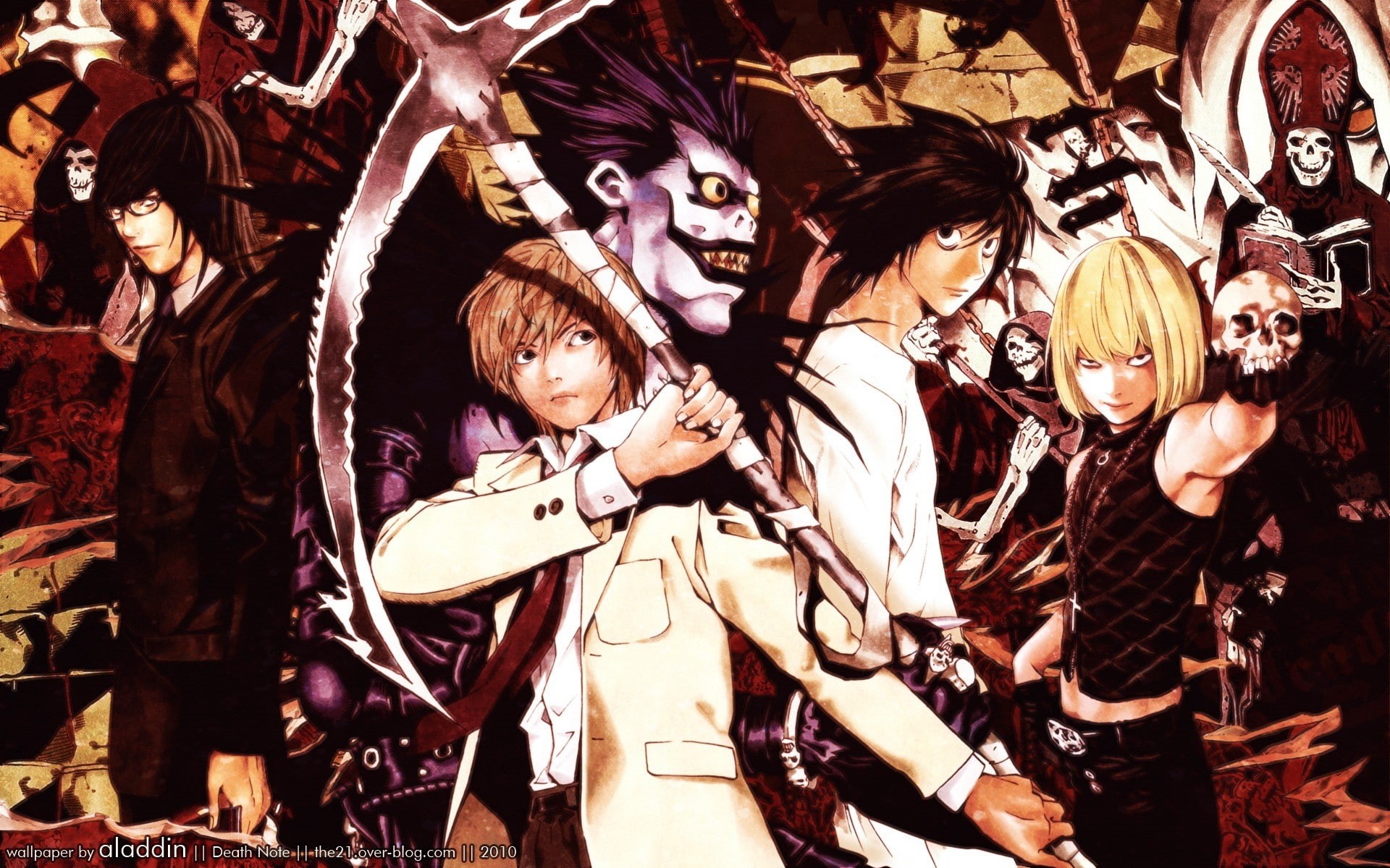 kira, 1080P, death, l, anime, lawliet, art, death note, note, raito, hd, Light, x, HD Wallpaper