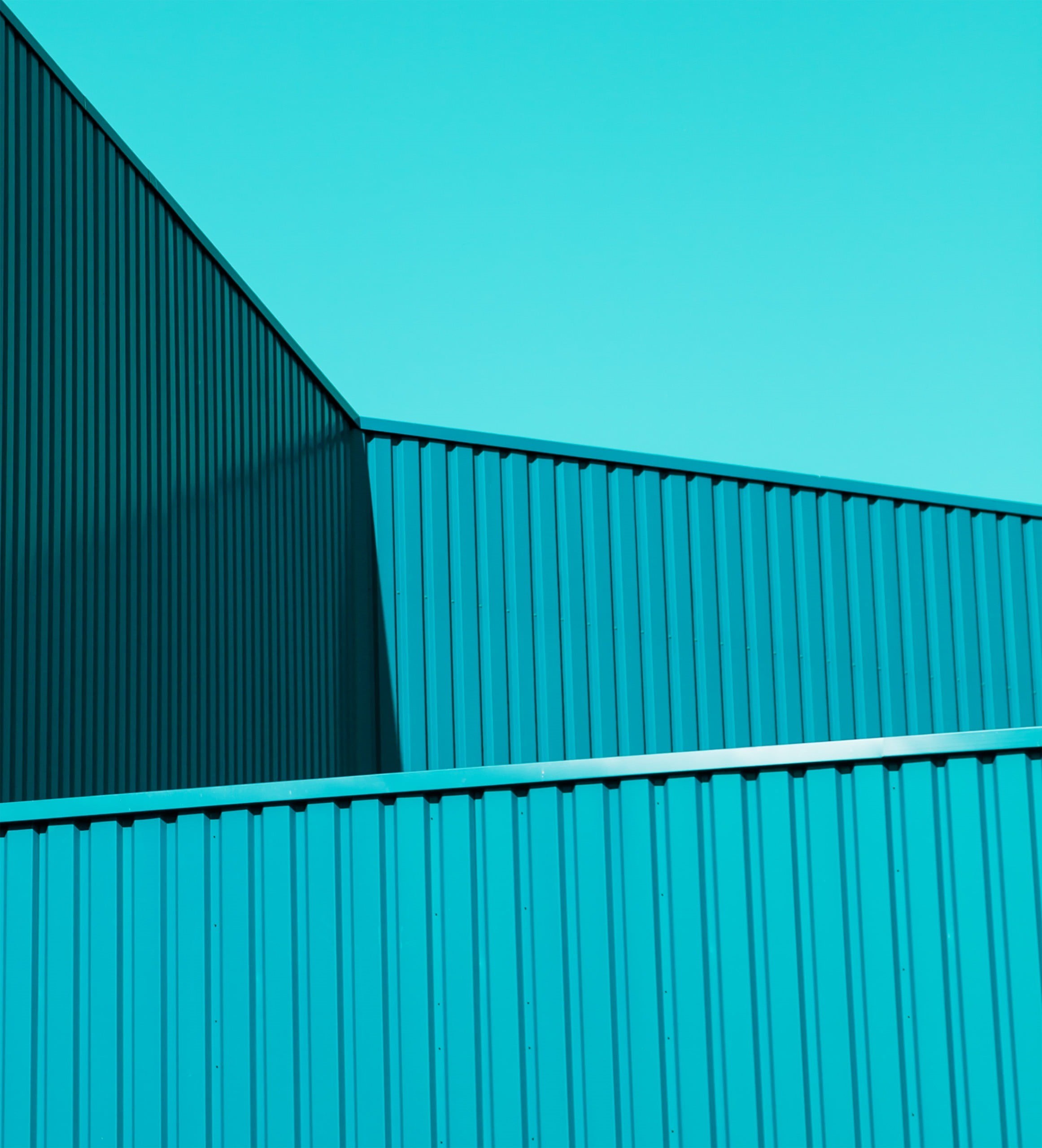 2K, architecture, clear sky, sky, metal, iron, industry, wooden, nature, pattern, copy space, building exterior, corrugated, no people, house, corrugated iron, Phone HD Wallpaper