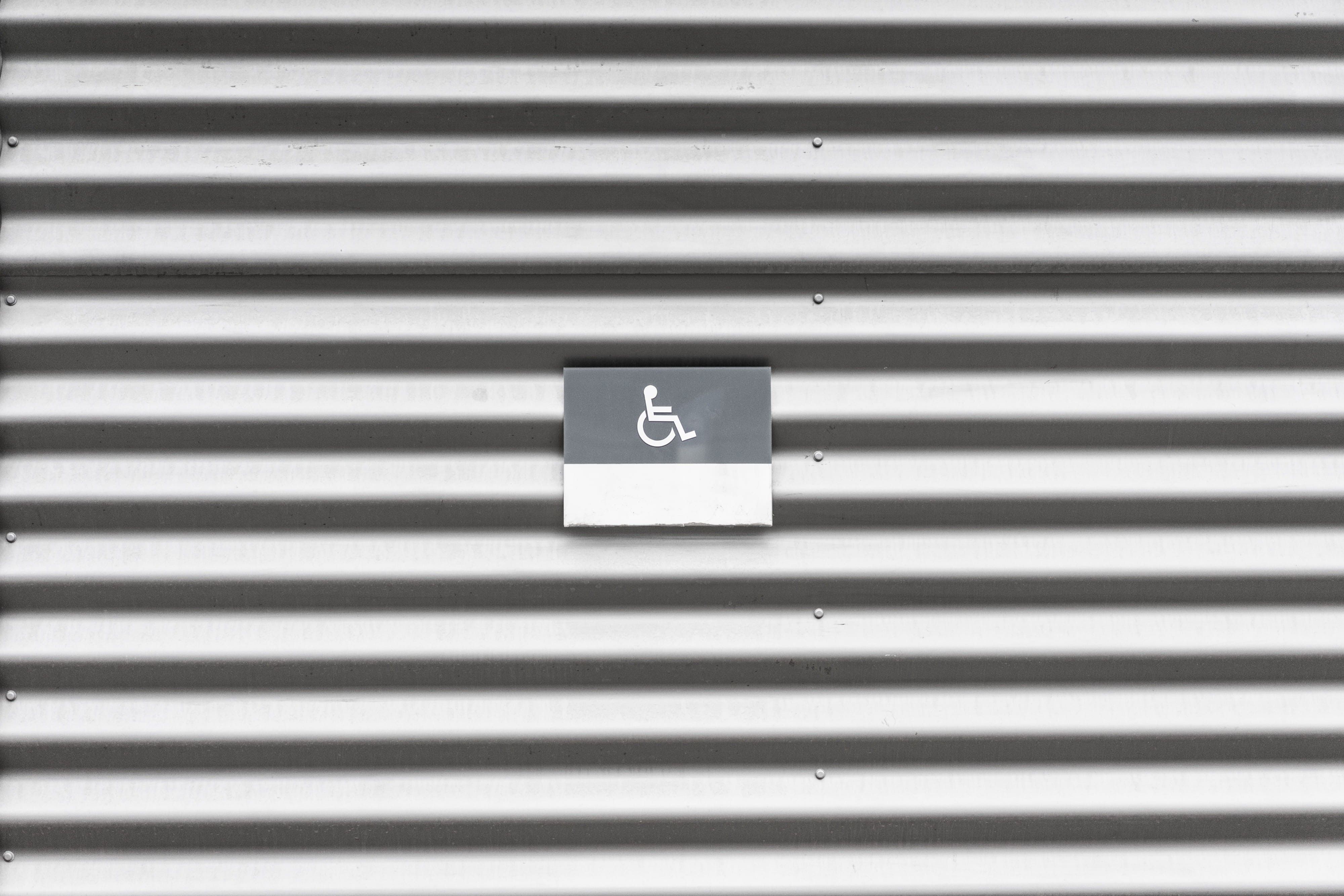 indoors, Metal, minimalistic, day, close-up, corrugated, full frame, number, pattern, minimalism, iron, no people, communication, shutter, Disabled, steel, HD Wallpaper