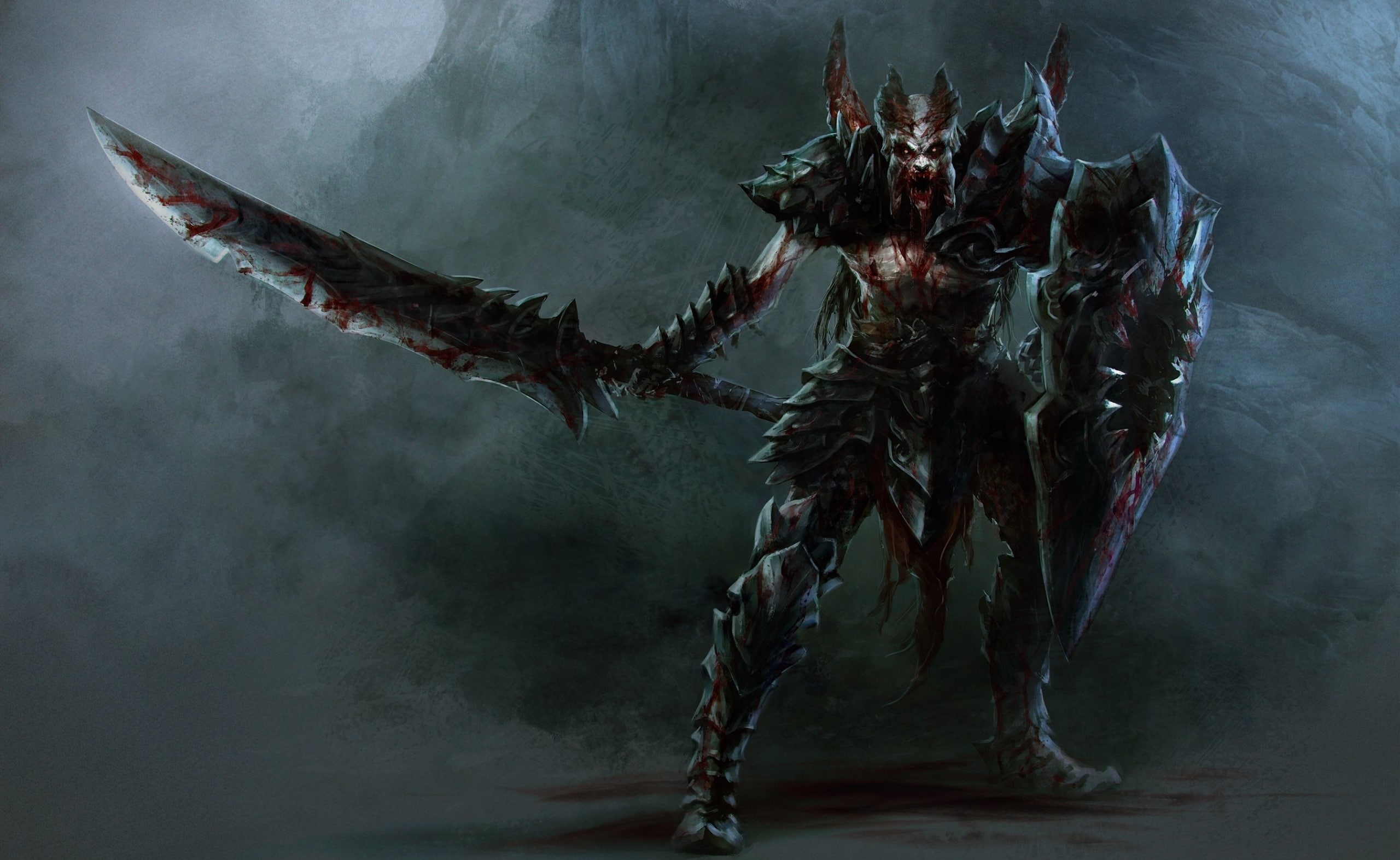 marine, armor, fan art, animal, digital, 2014, nature, plant, Games, outdoors, animals in the wild, day, Lords of Shadow 2, animal wildlife, HD Wallpaper