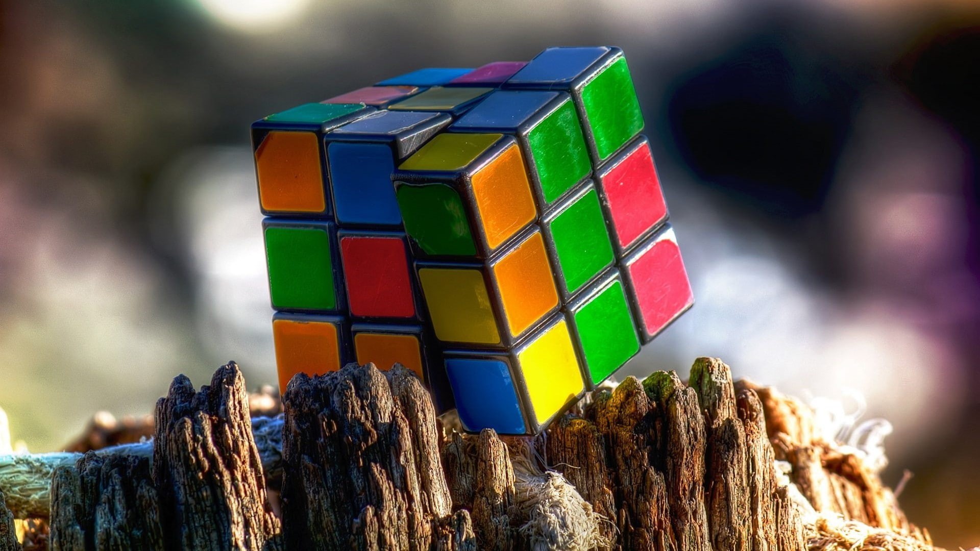 toys, Rubiks Cube, 1080P, colorful, HD Wallpaper