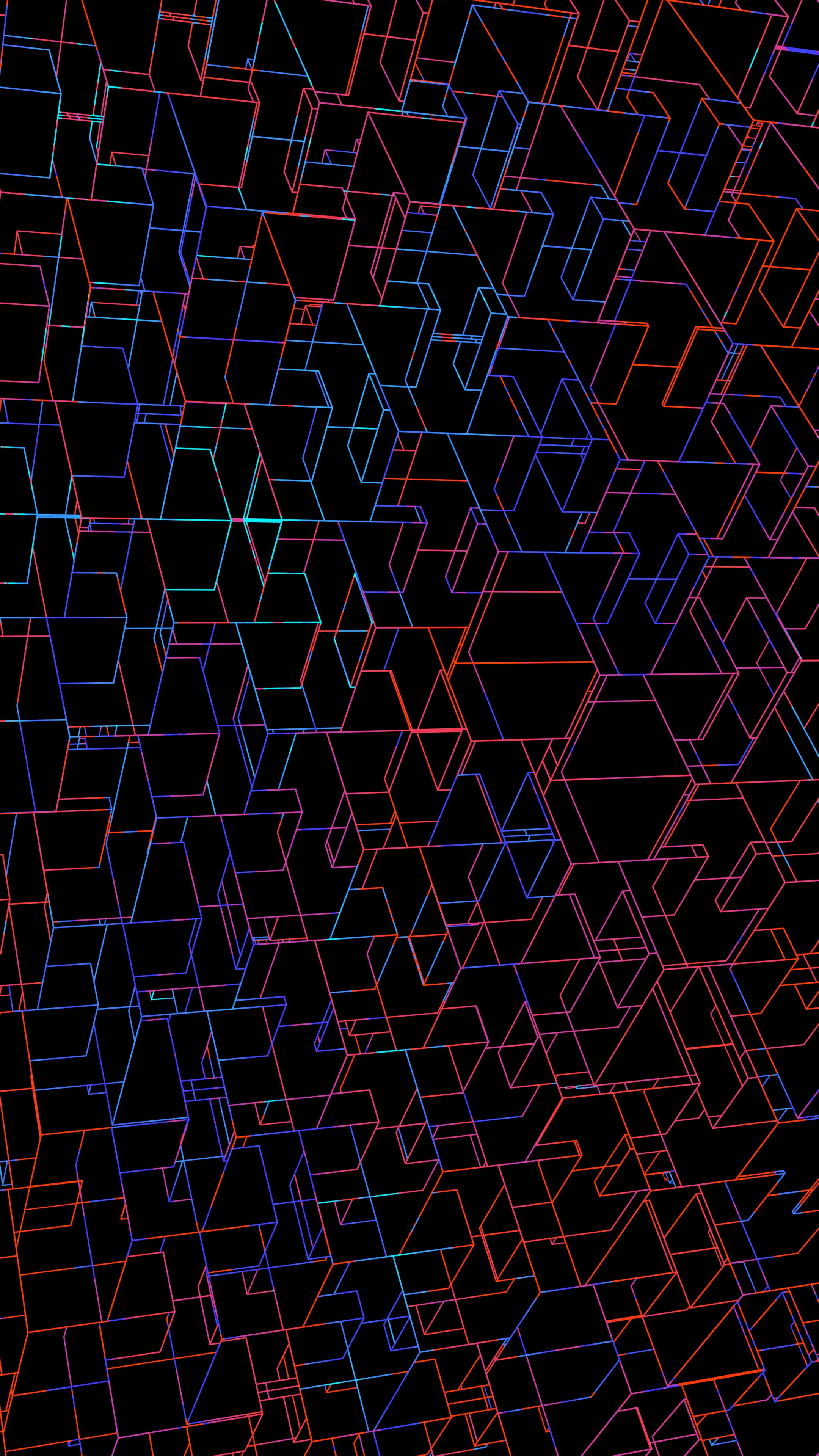 night, design, repetition, 3D, indoors, 4K, pattern, textured, digital art, dark, glowing, blue, no people, minimalism, low angle view, close-up, portrait display, Phone HD Wallpaper