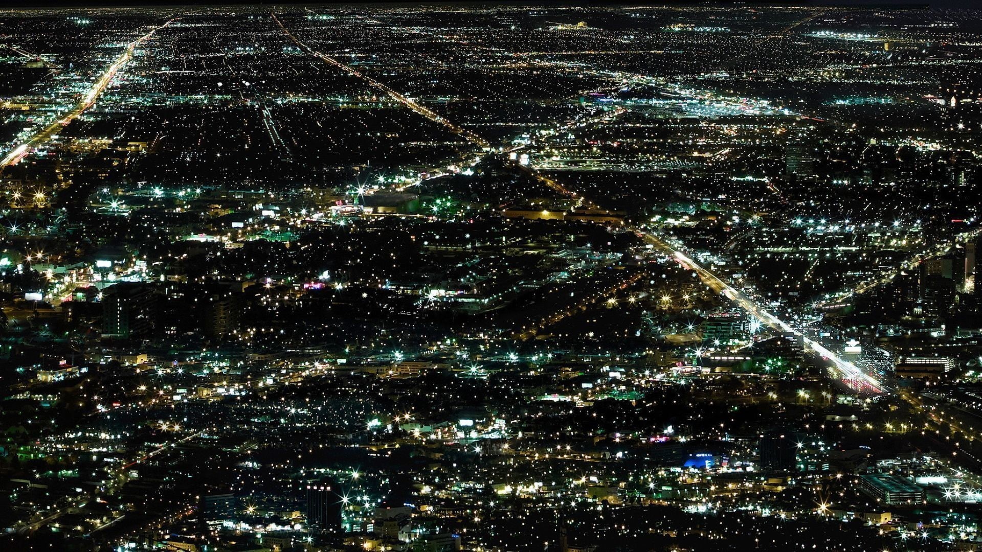 aerial view, star - space, high angle view, building exterior, built structure, 1080P, nature, full frame, beauty in nature, night, glowing, celebration, HD Wallpaper