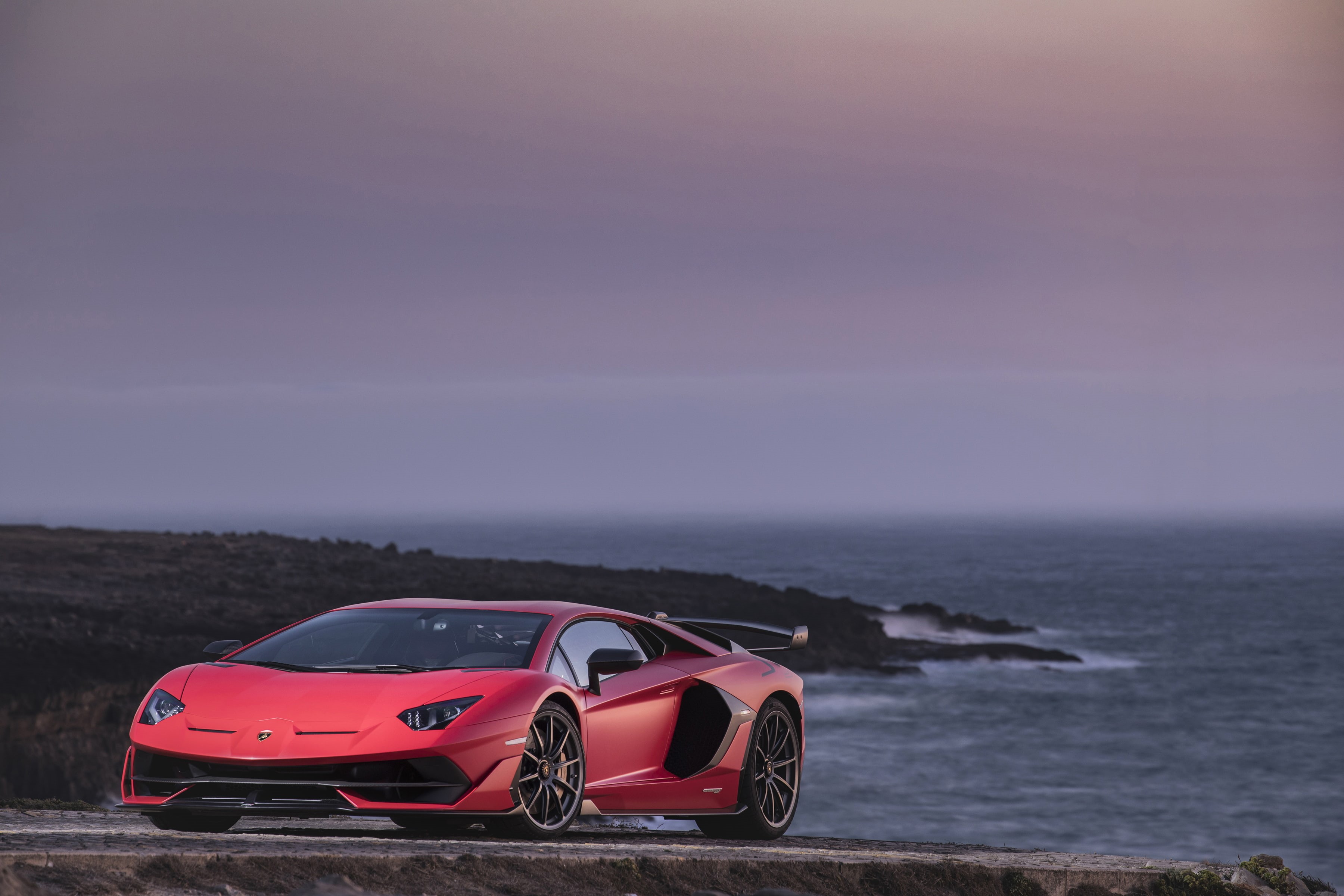 Lamborghini Aventador, Lamborghini, Lamborghini Aventador SVJ, Sport Car, Supercar, 2K, Red Car, Vehicle, Car, HD Wallpaper