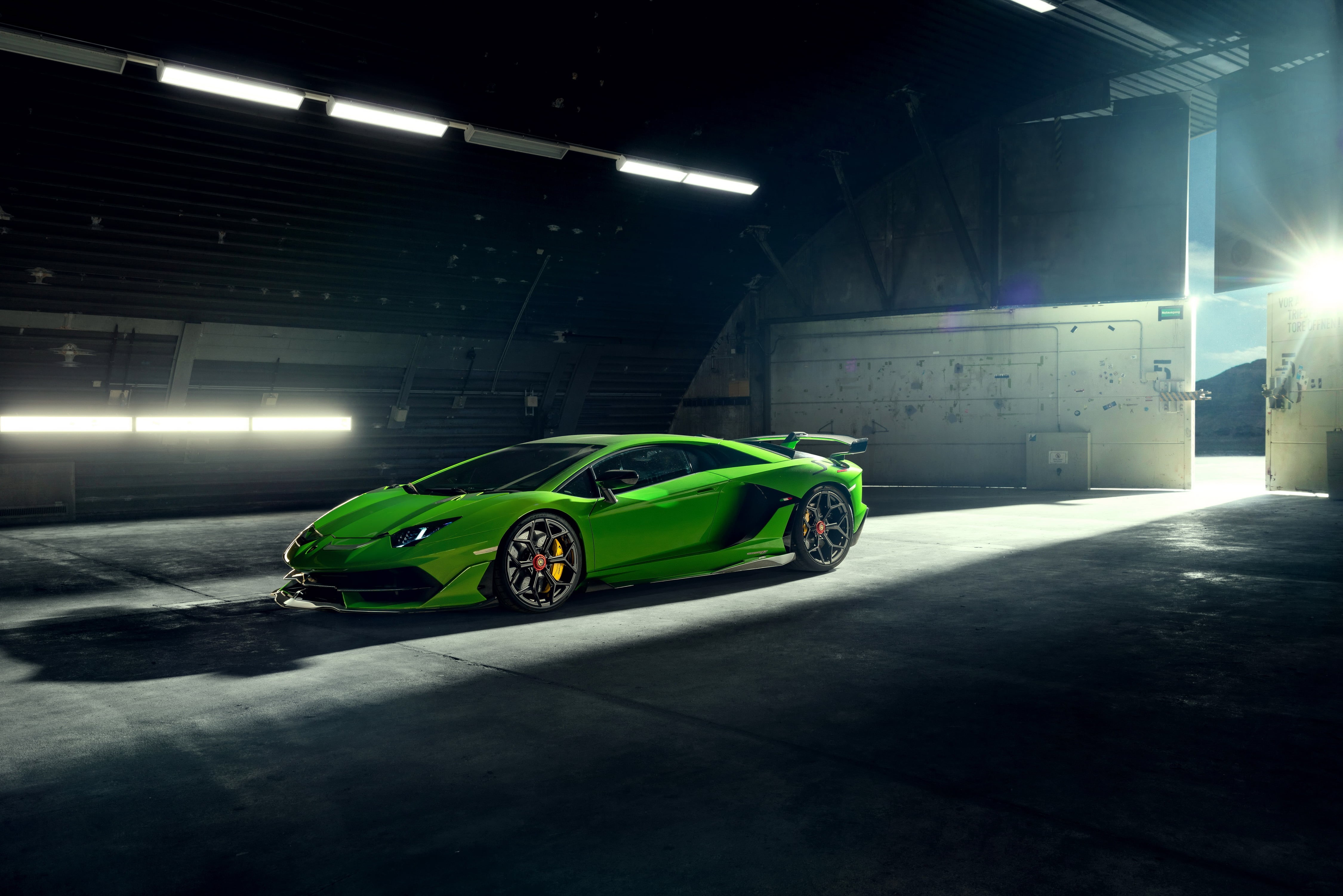 Lamborghini, Lamborghini Aventador, Lamborghini Aventador SVJ, 4K, Car, Supercar, Green Car, Vehicle, Sport Car, HD Wallpaper