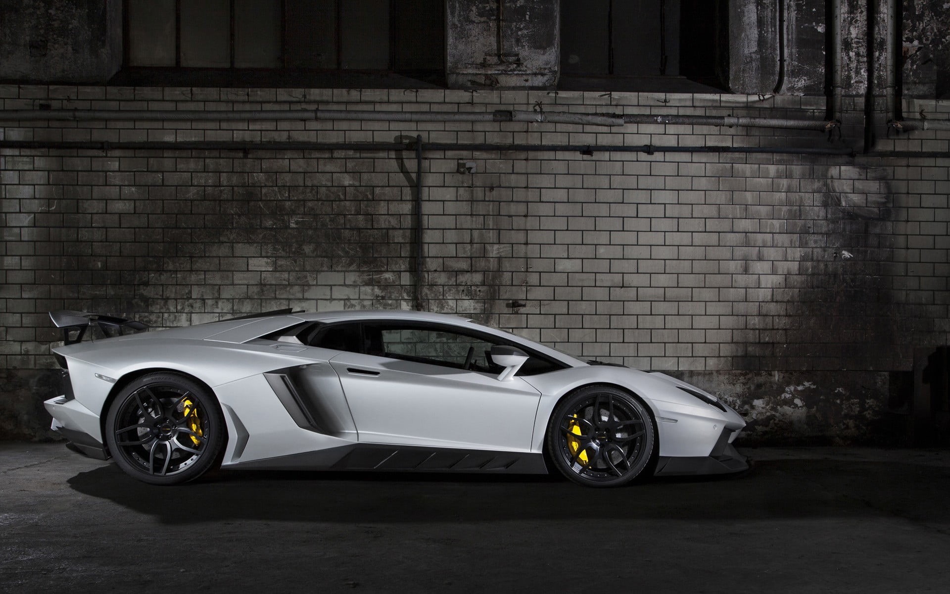 land vehicle, building exterior, personal land vehicle, retro styled, car, sports car, Lamborghini Aventador, built structure, silver colored, silver, no people, HD Wallpaper