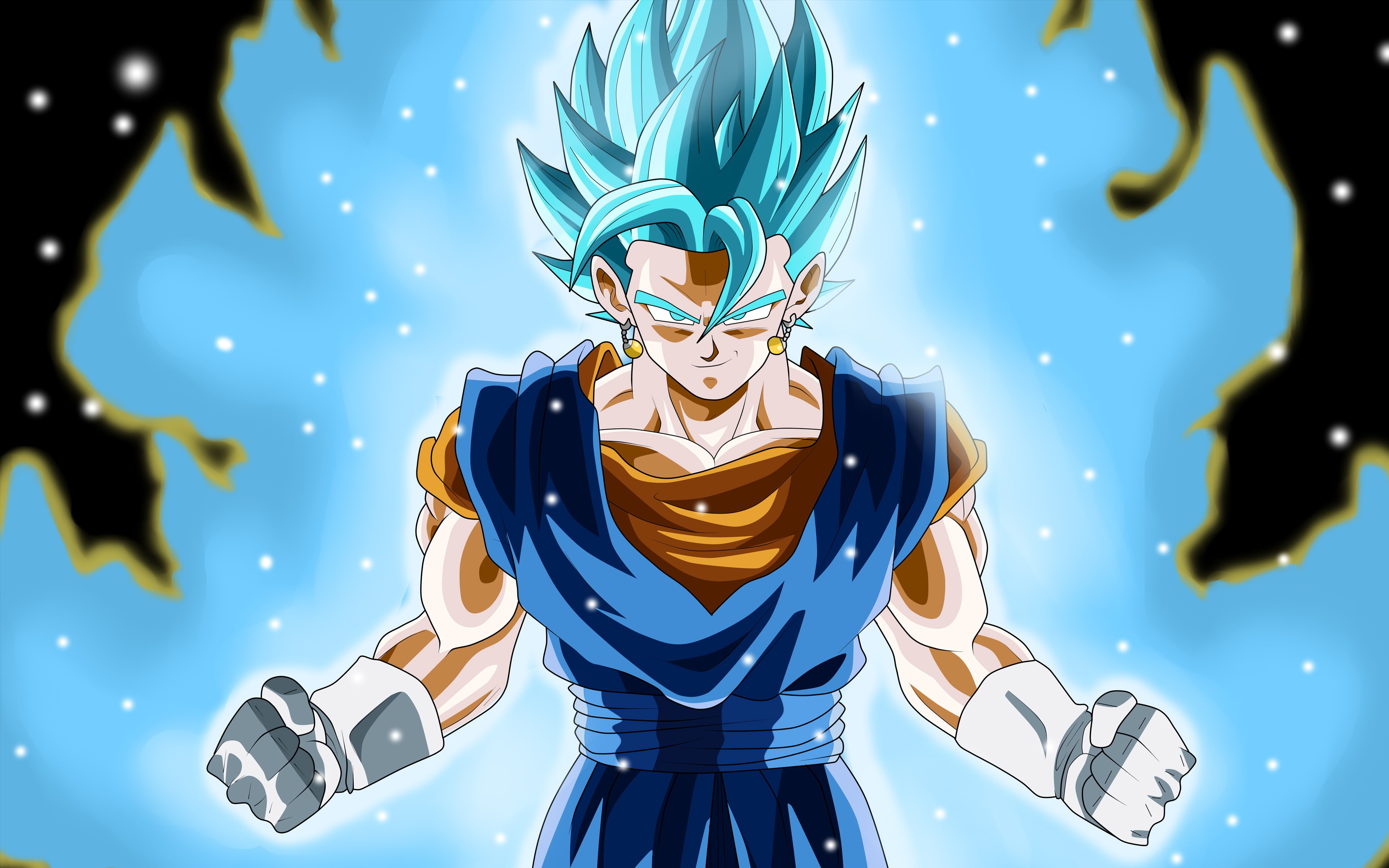 human representation, design, nature, Saiyan, low angle view, white color, sky, no people, Super, k, art and craft, Blue, creativity, night, illuminated, HD Wallpaper