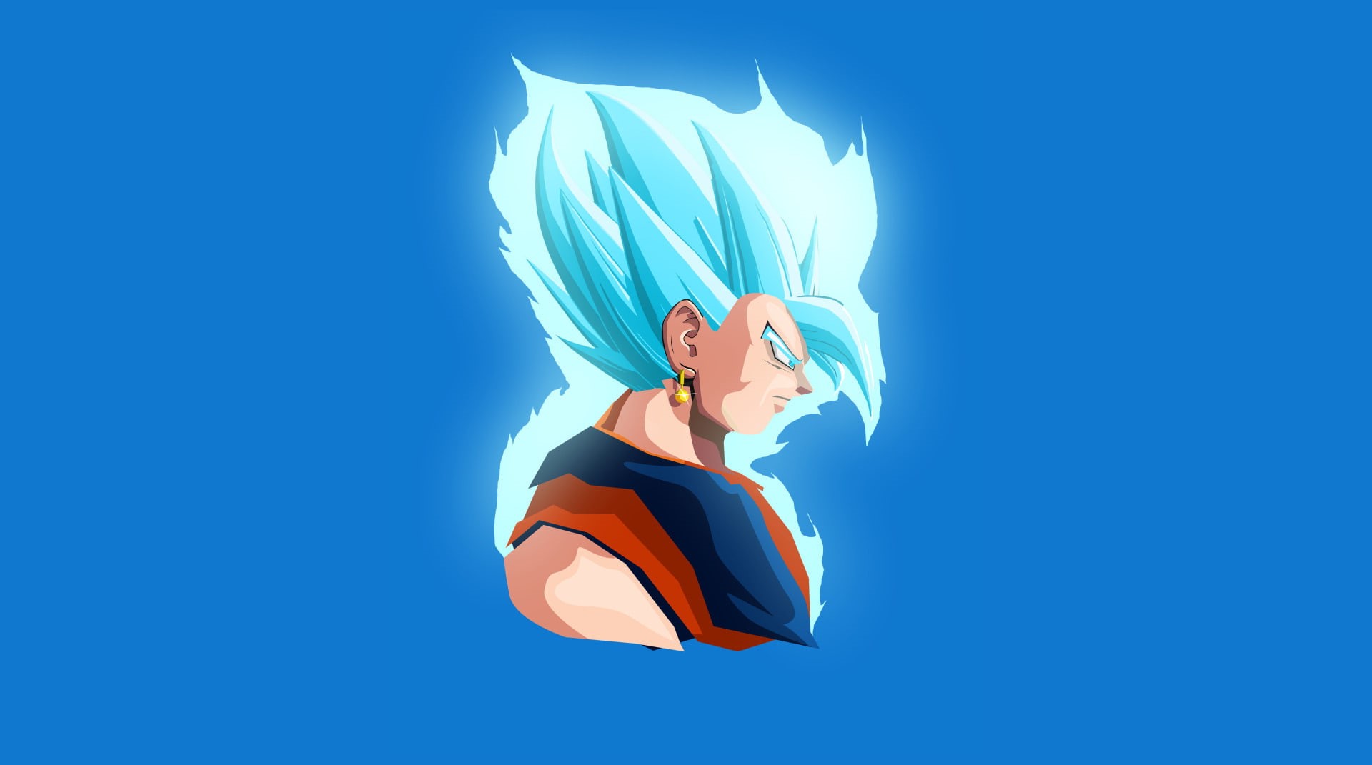 blond hair, young adult, adult, copy space, Dragon Ball Super, women, blue, 1080P, hairstyle, nature, emotion, studio shot, beautiful woman, human body part, HD Wallpaper