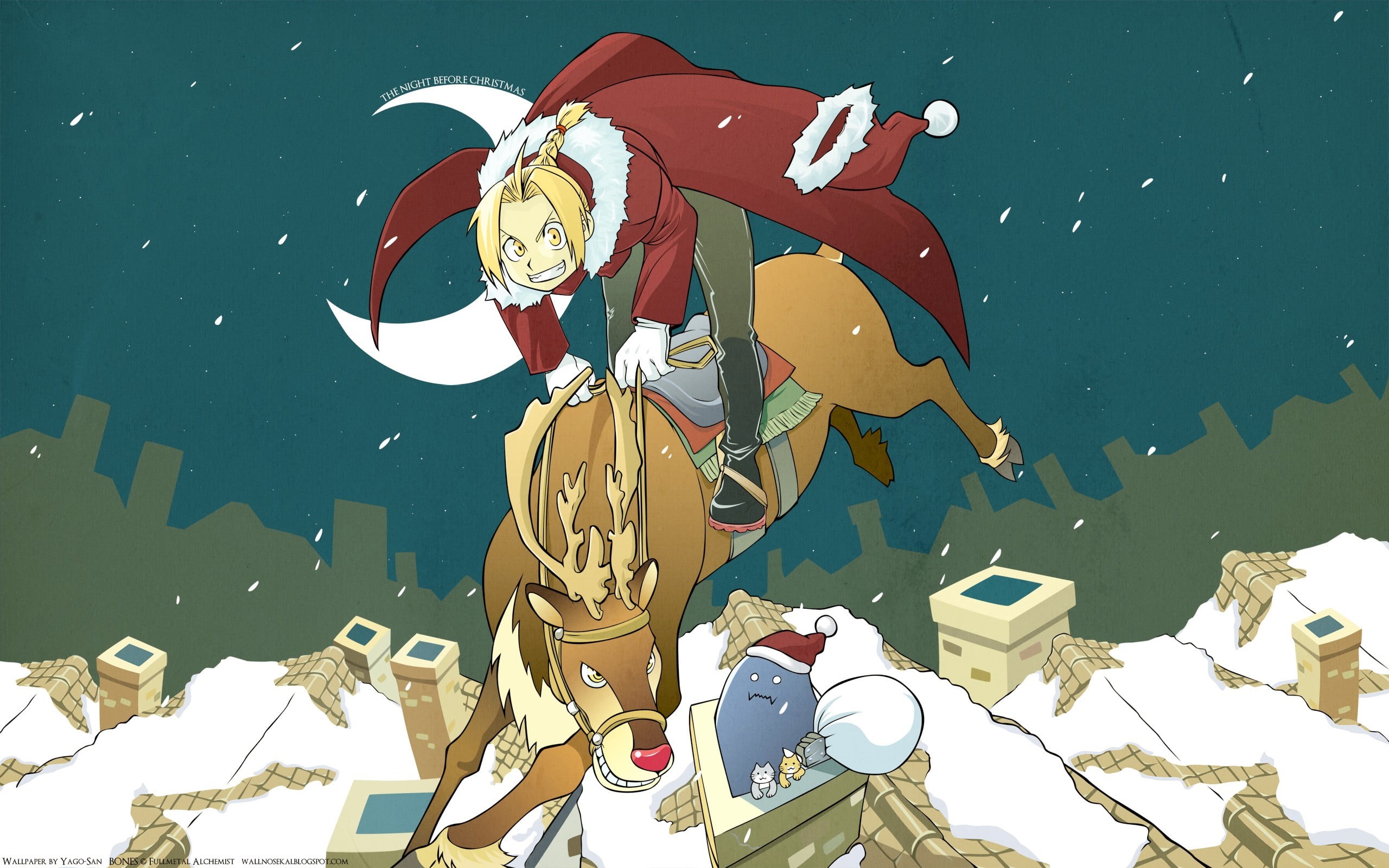 mask, nature, snow, stage, day, Elric Alphonse, no people, full, Elric Edward, anime, human representation, disguise, art and craft, Christmas, arts culture and entertainment, HD Wallpaper
