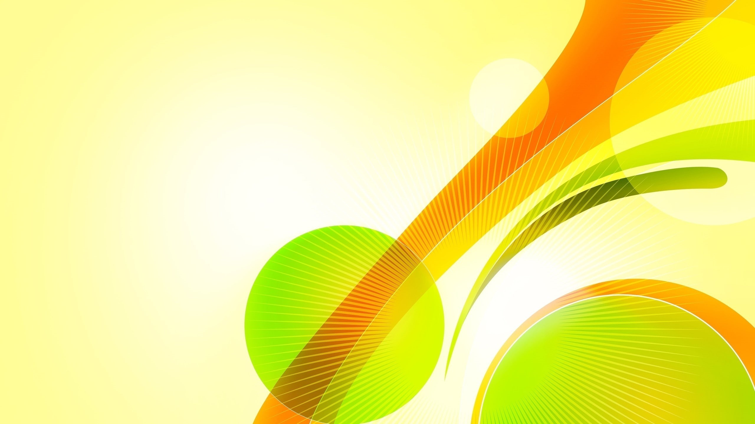 abstract, green, 2K, orange, yellow, HD Wallpaper