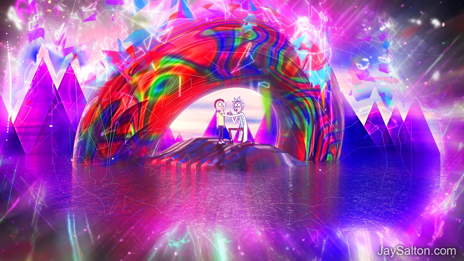 1080P, Rick and Morty, psychedelic, Adult Swim, HD Wallpaper