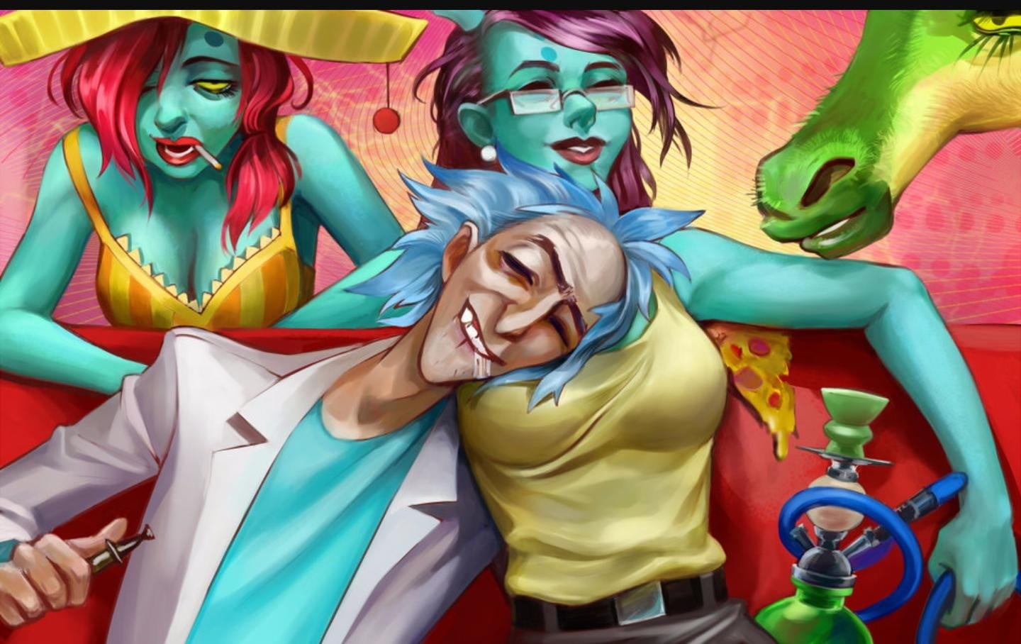 women, art and craft, 720P, young adult, Rick Sanchez, representation, men, adult, human representation, front view, portrait, indoors, people, multi colored, HD Wallpaper