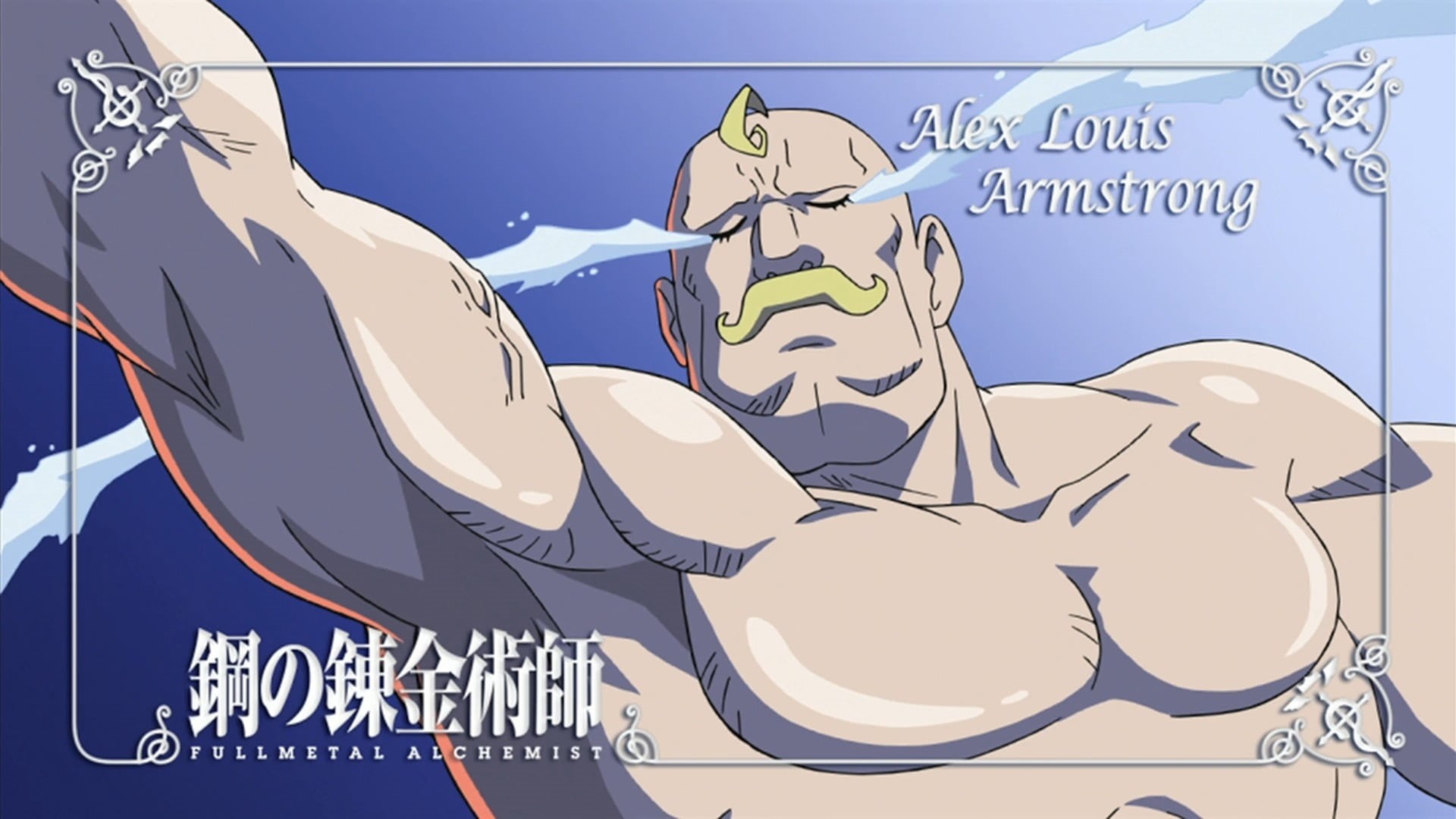 cartoon, Fullmetal Alchemist: Brotherhood, food and drink, outdoors, western script, communication, art and craft, Alex Armstrong, nature, animal, sign, HD Wallpaper
