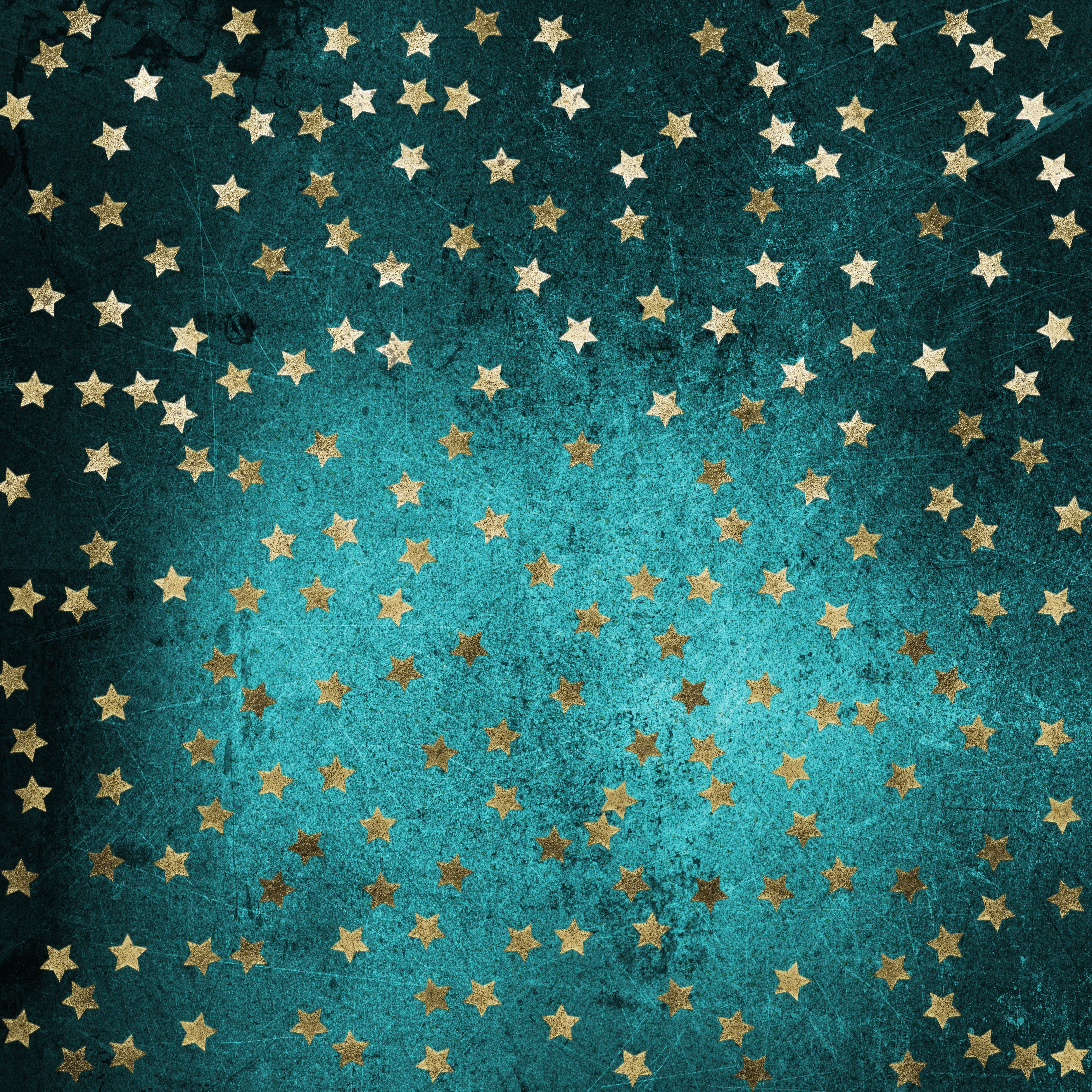 star, no people, blue, stars, background, 4K, close-up, backgrounds, gold, shape, repetition, snowflake, texture, craft, teal, grey, textured, pattern, Phone HD Wallpaper