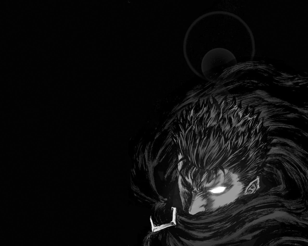 craft, men, indoors, portrait, studio shot, human body part, one person, real people, anime boys, human hair, Kentaro Miura, lifestyles, copy space, monochrome, HD Wallpaper