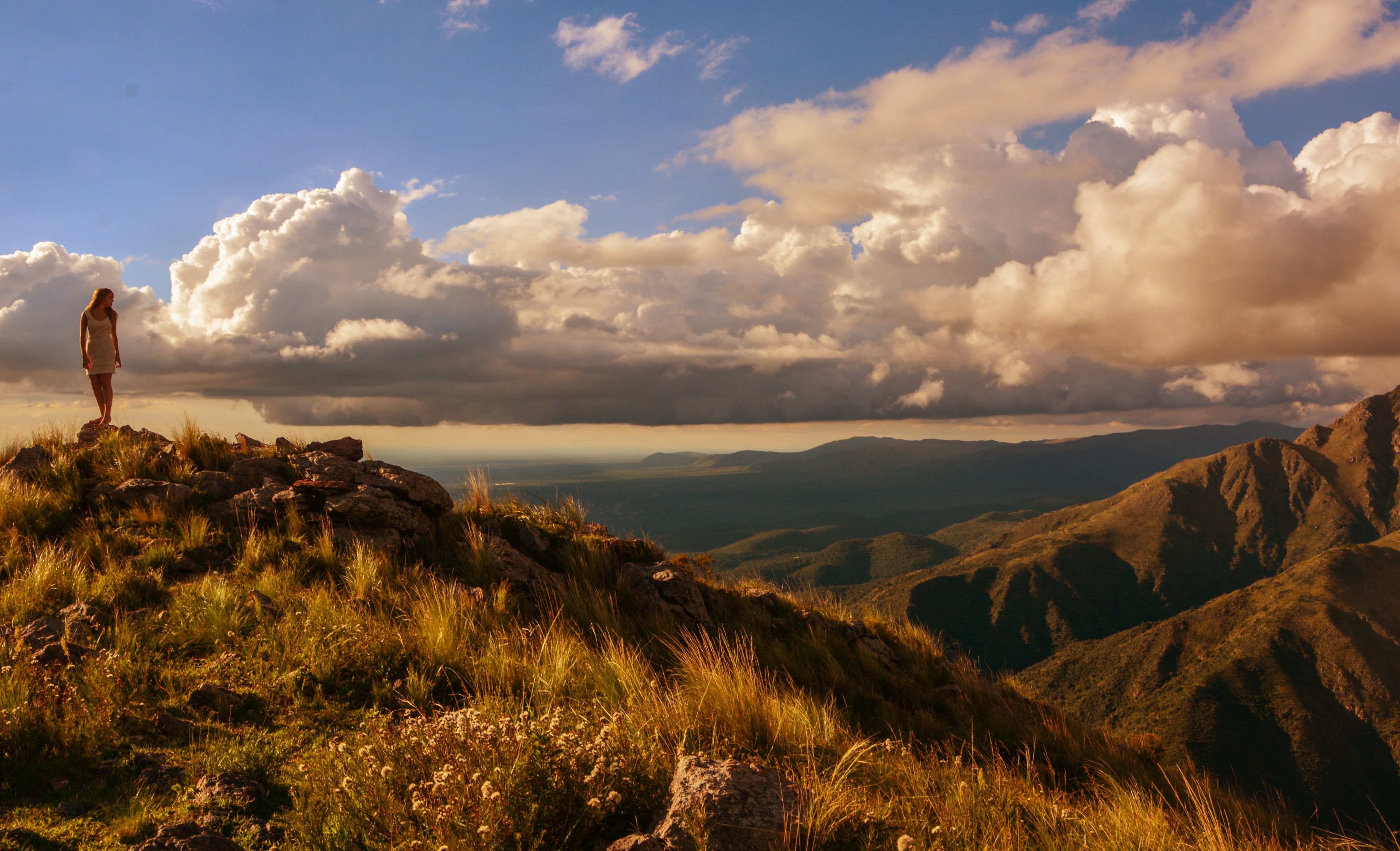 sky, las, rock - Object, mountain Peak, scenics, ARGENTINA, MIRADA, CORDOBA, EN, belleza, LAS MONTAÑAS, cloud - Sky, untitled, monta, sunset, mountain, HD Wallpaper