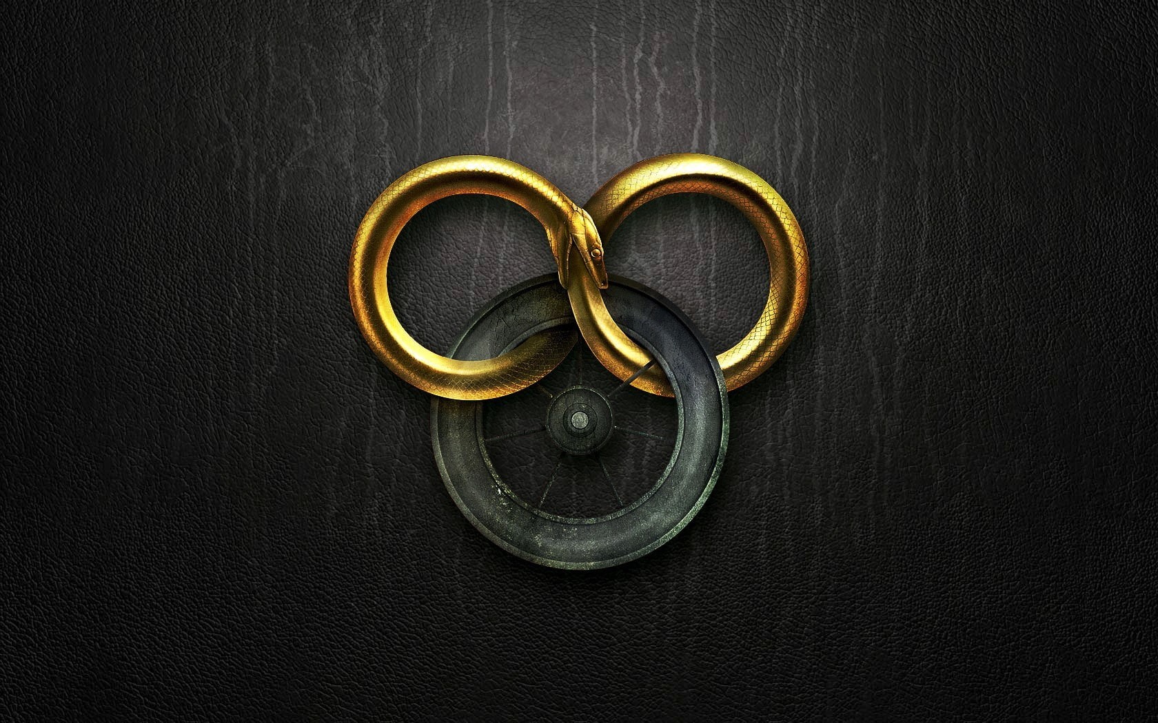 two objects, metal, jewelry, gold colored, shape, gold, geometric shape, The Wheel of Time, no people, close to, still life, black background, positive emotion, HD Wallpaper