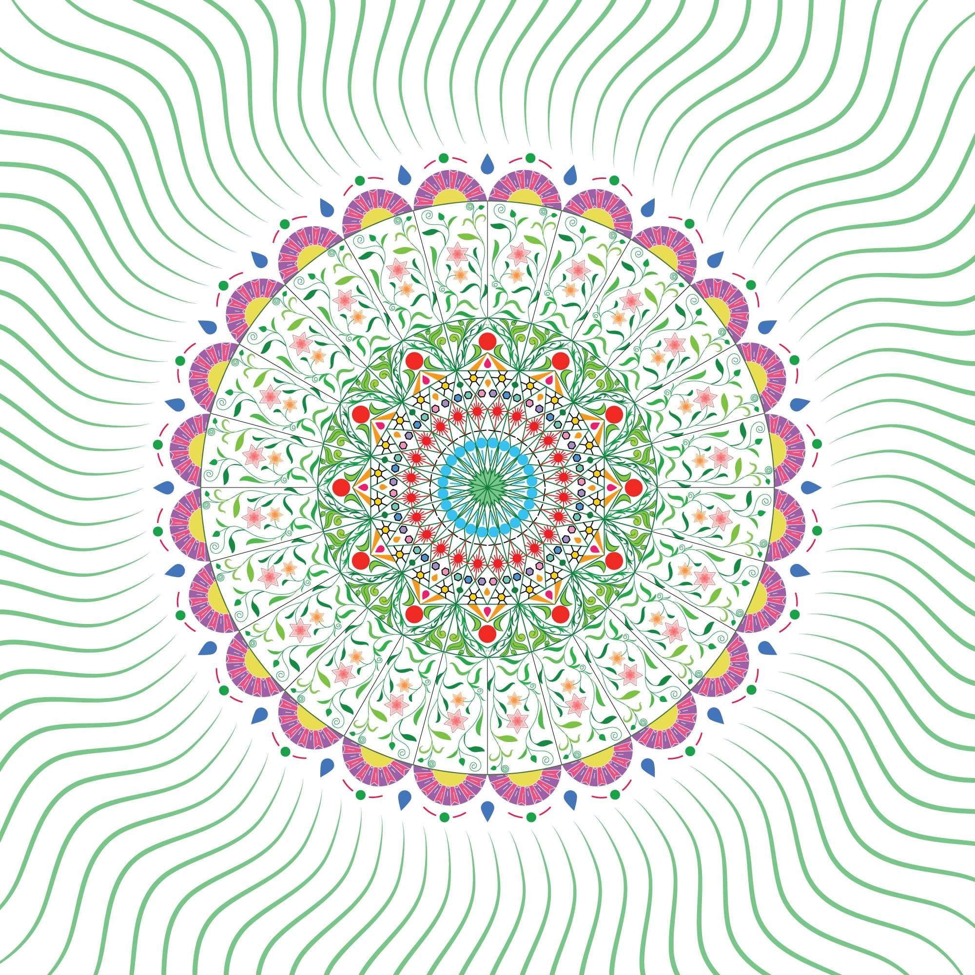 hand ornament, background, geometric shape, creativity, artistic, line, studio shot, directly above, 1080P, cercle, full frame, drawing floral, decorative, Phone HD Wallpaper
