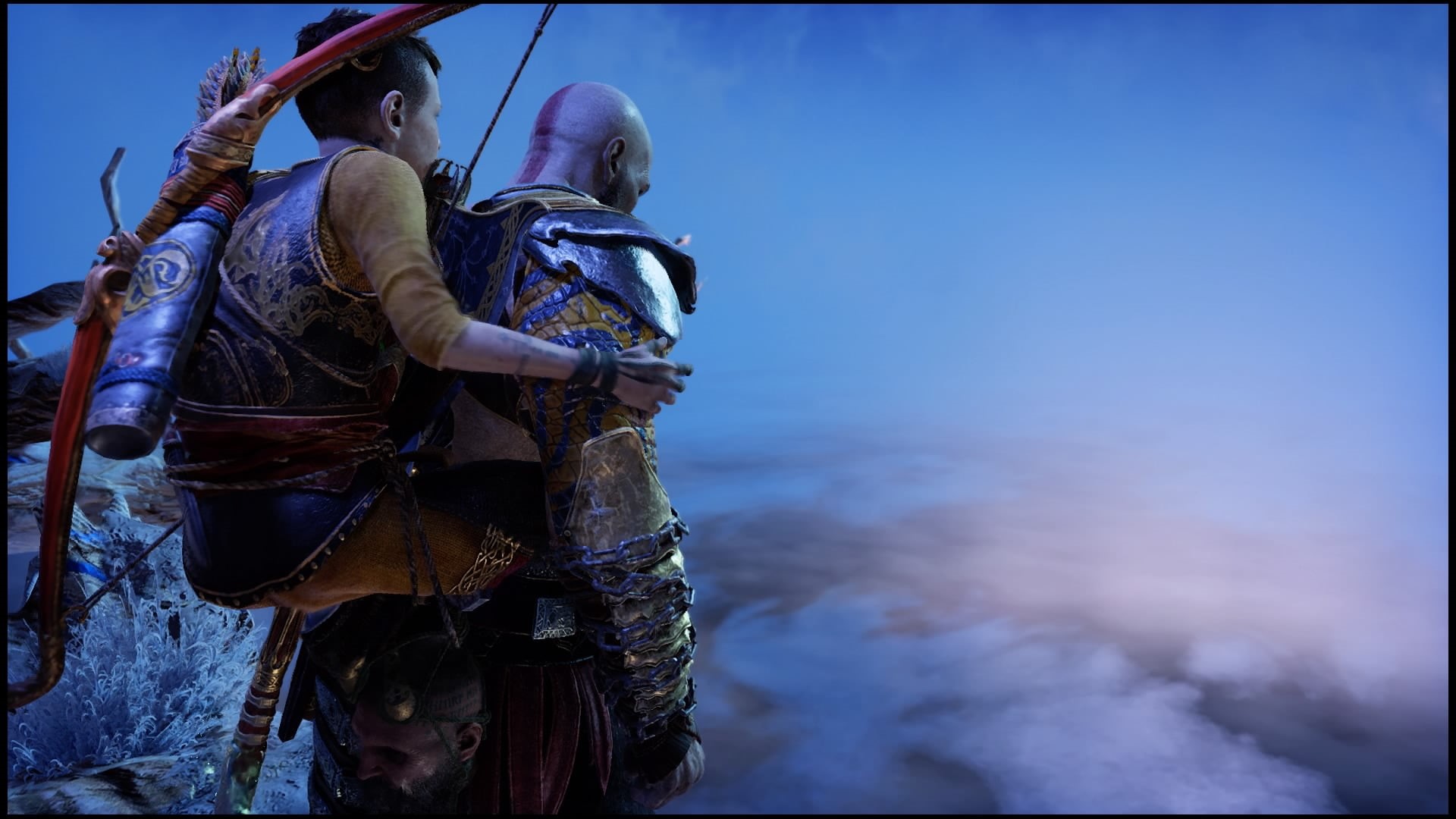 Kratos, nature, 1080P, adult, two people, God of War (2018), auto post production filter, standing, transfer print, real people, men, waist up, PlayStation 4, HD Wallpaper