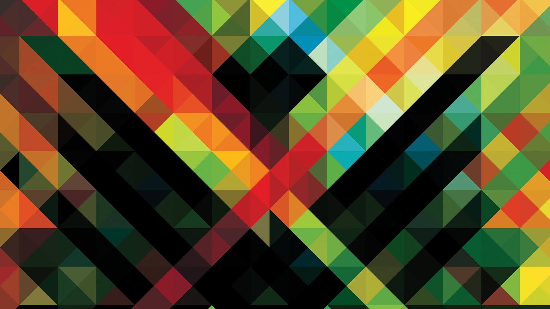 multi Colored, art, style, triangle Shape, creativity, digital composite, africa hitech, arts culture and entertainment, two-dimensional Shape, color Image, HD Wallpaper