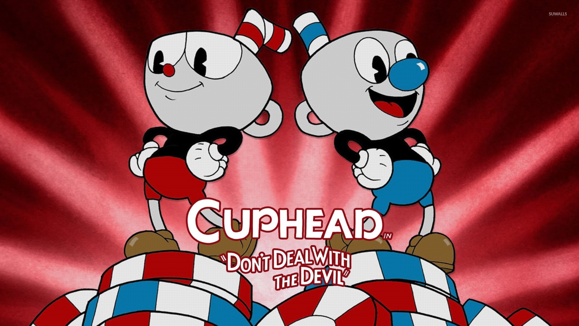 crowd, Mugman (Cuphead), love, red, emotion, spectator, indoors, purple, arts culture and entertainment, cartoon, Video Game, Cuphead, group of people, HD Wallpaper