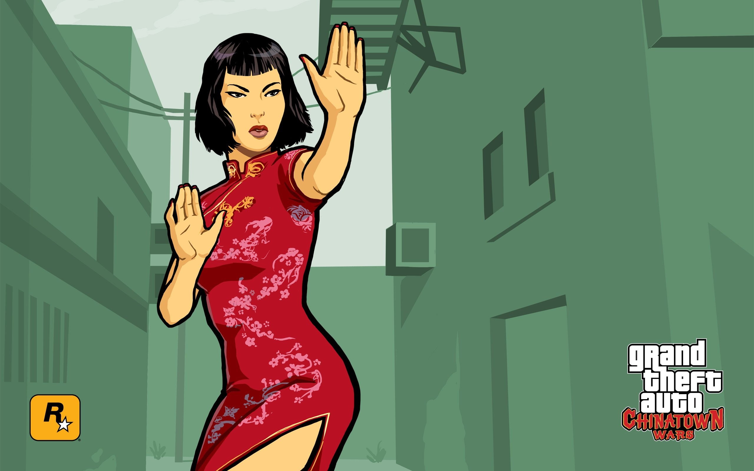 chinatown, ling, lovely, theft, gta, 2K, auto, shan, girl, wars, beauty, grand, kimono, HD Wallpaper