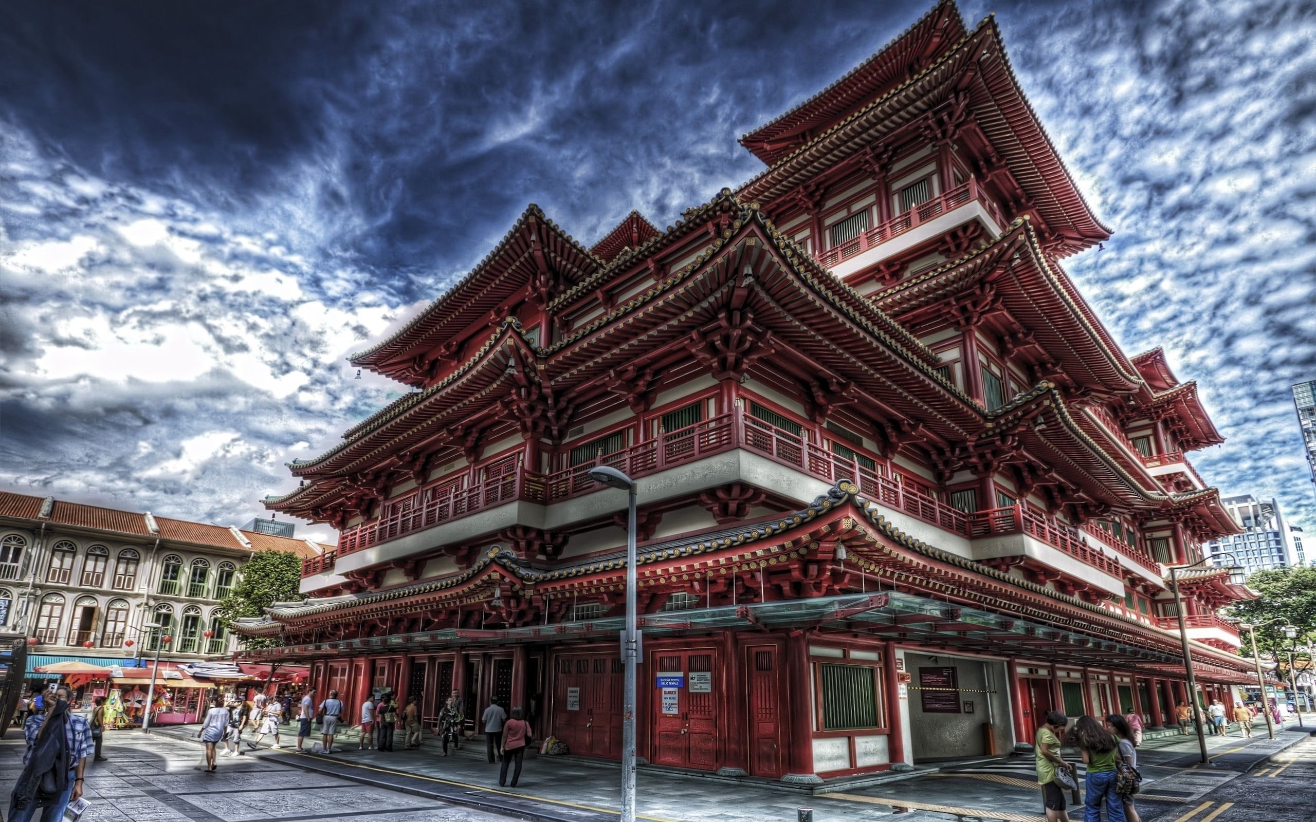 brown, temple, belief, buddhism, wood - Material, history, architecture, famous Place, group of people, building Exterior, the Past, sky, white, building, HD Wallpaper