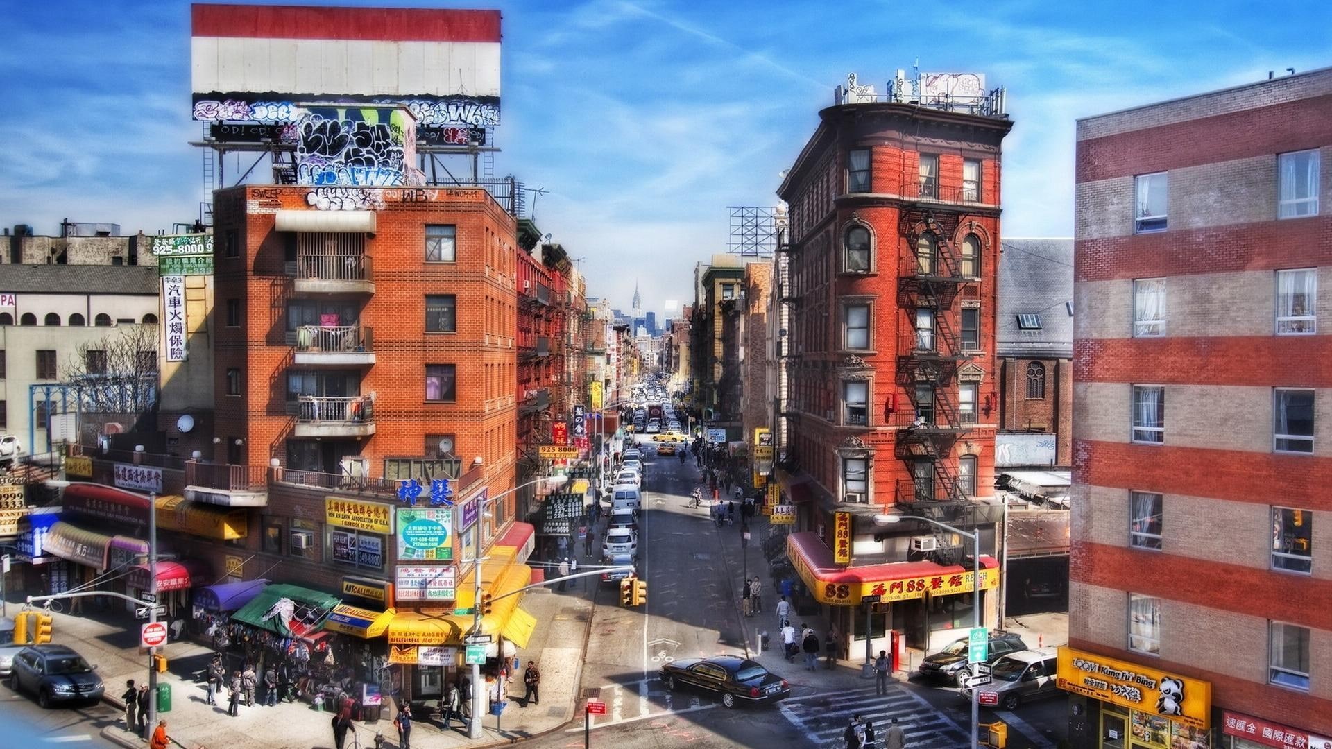 stores, nature and landscapes, york, new, hdr, sreets, entering, city, chinatown, 1080P, HD Wallpaper