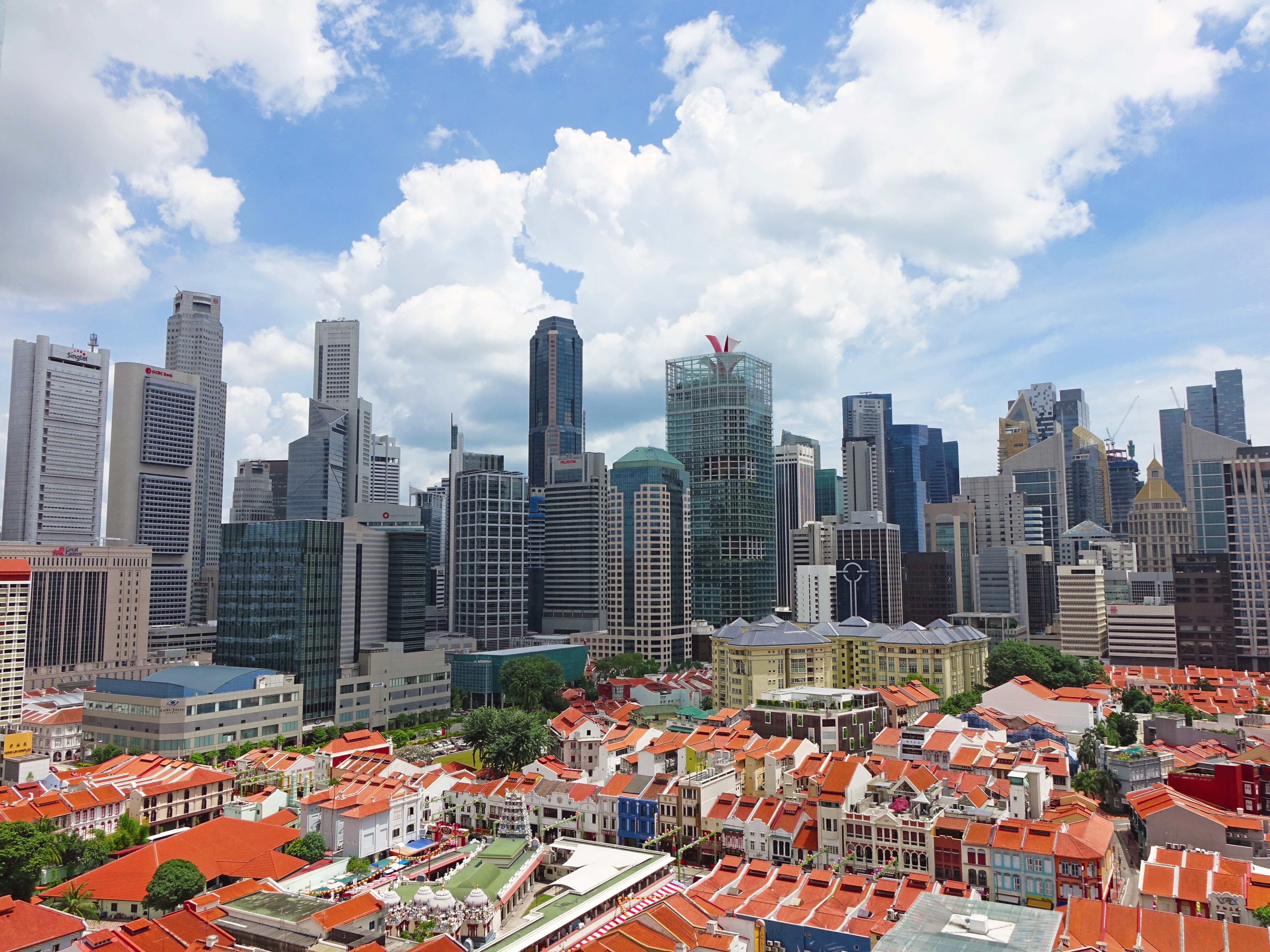 tower, sunny, financial district, tourist attraction, shop, housing, urban Skyline, city, offices, white, 4K, cloud - sky, historical, bank, urban Scene, HD Wallpaper